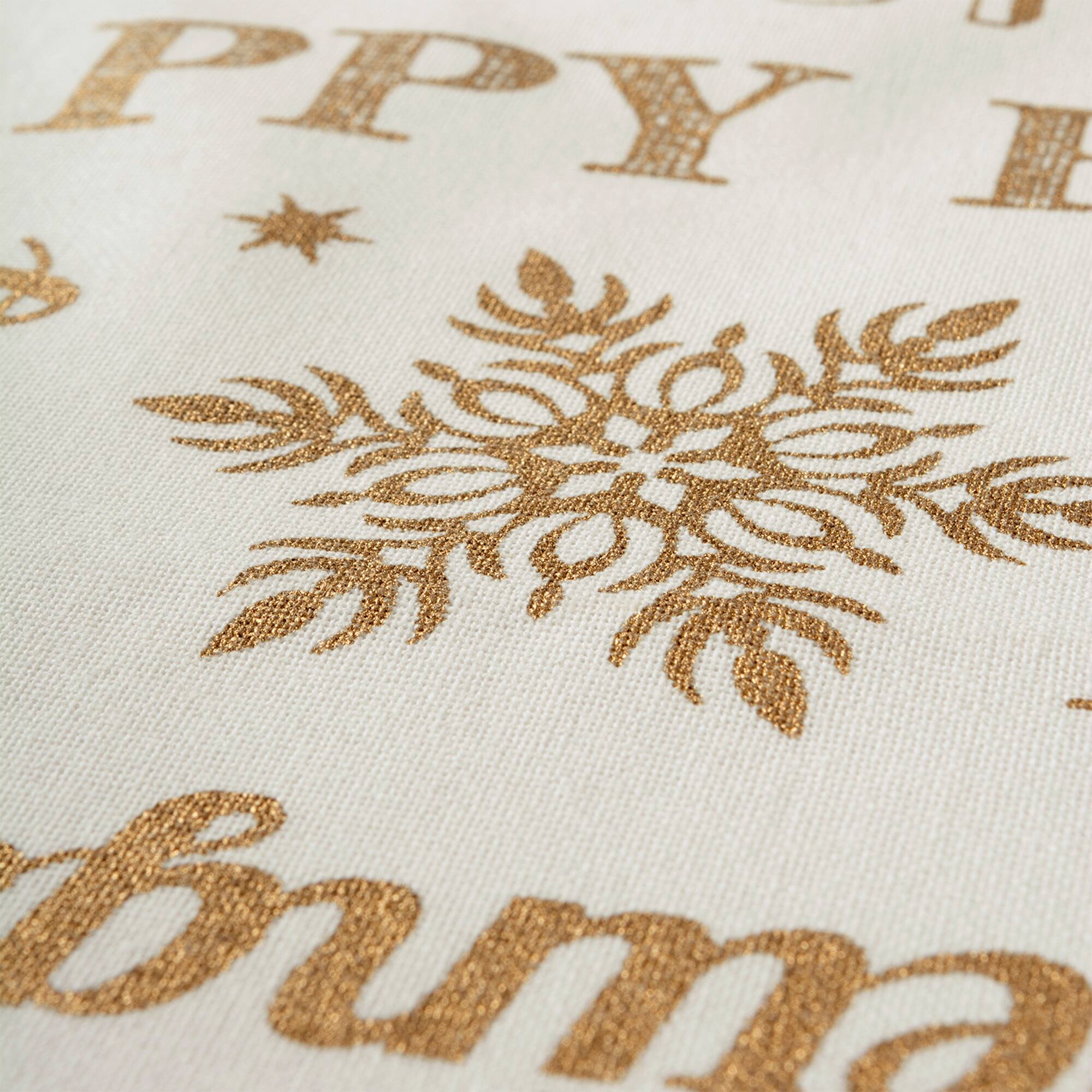 DII® Gold Christmas Collage Napkins, 6ct.