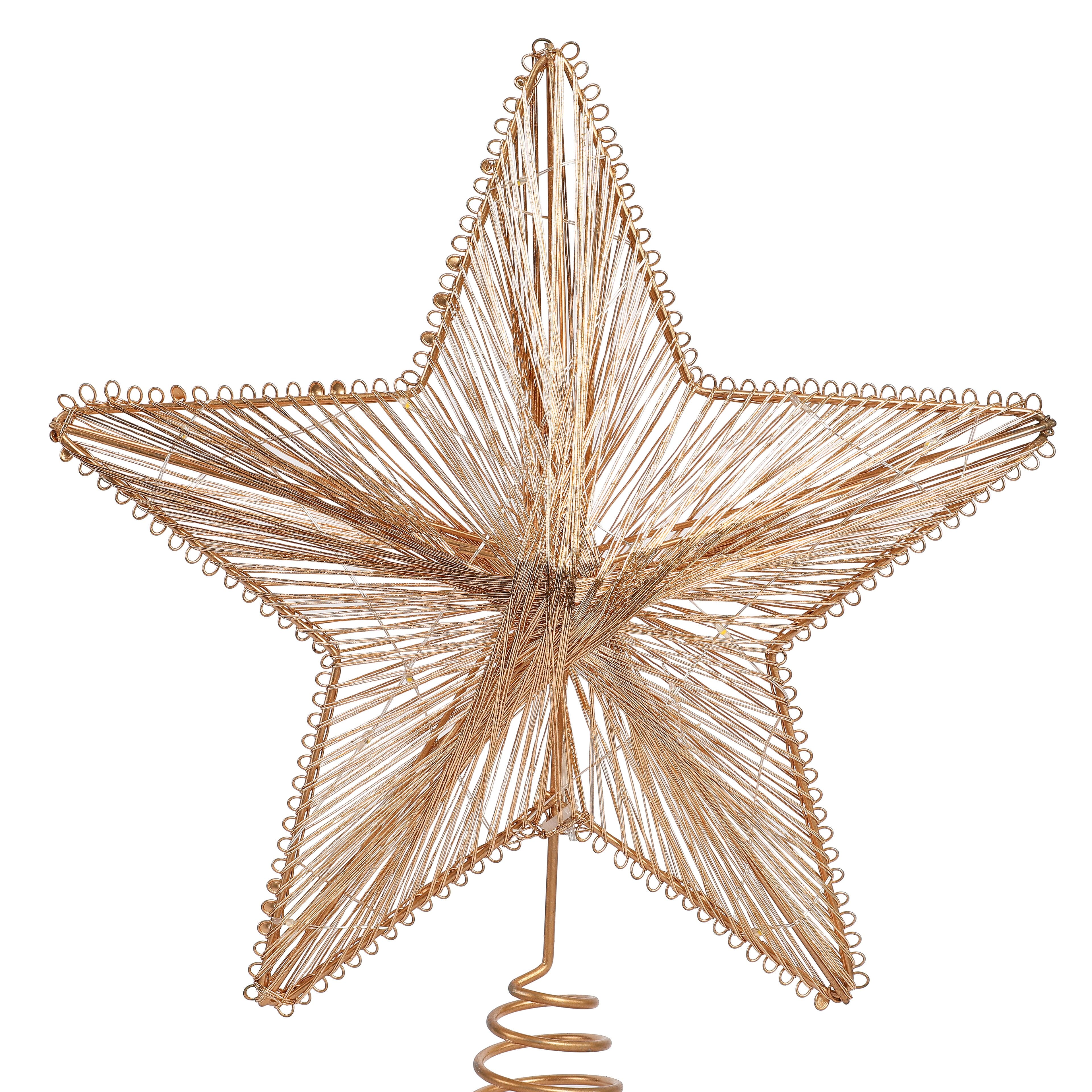 11.5&#x22; Copper Wire Star Lighted Tree Topper by Ashland&#xAE;