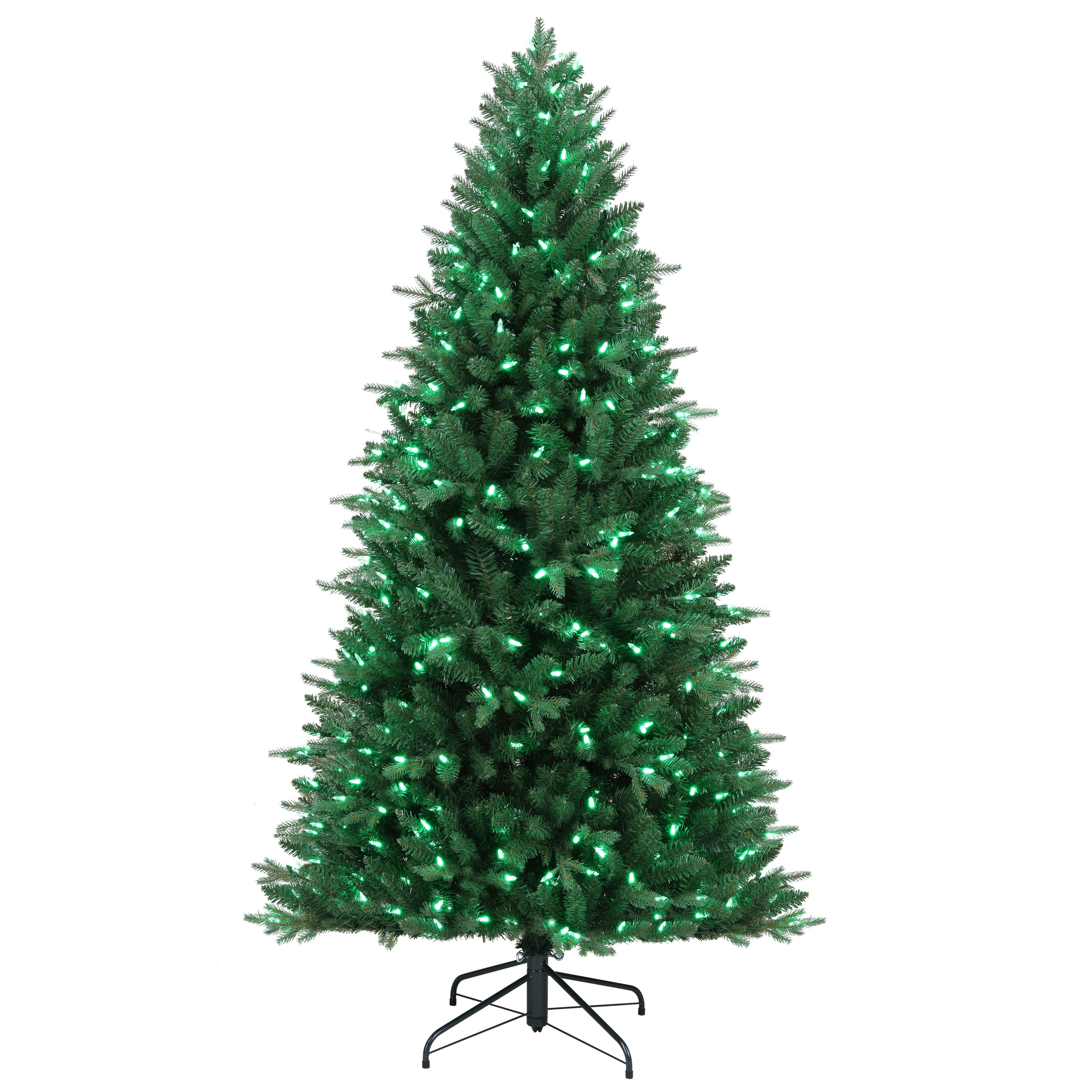 6.5ft. Pre-Lit Alexa Enabled Mountain Fir Artificial Christmas Tree, Multicolor LED Lights