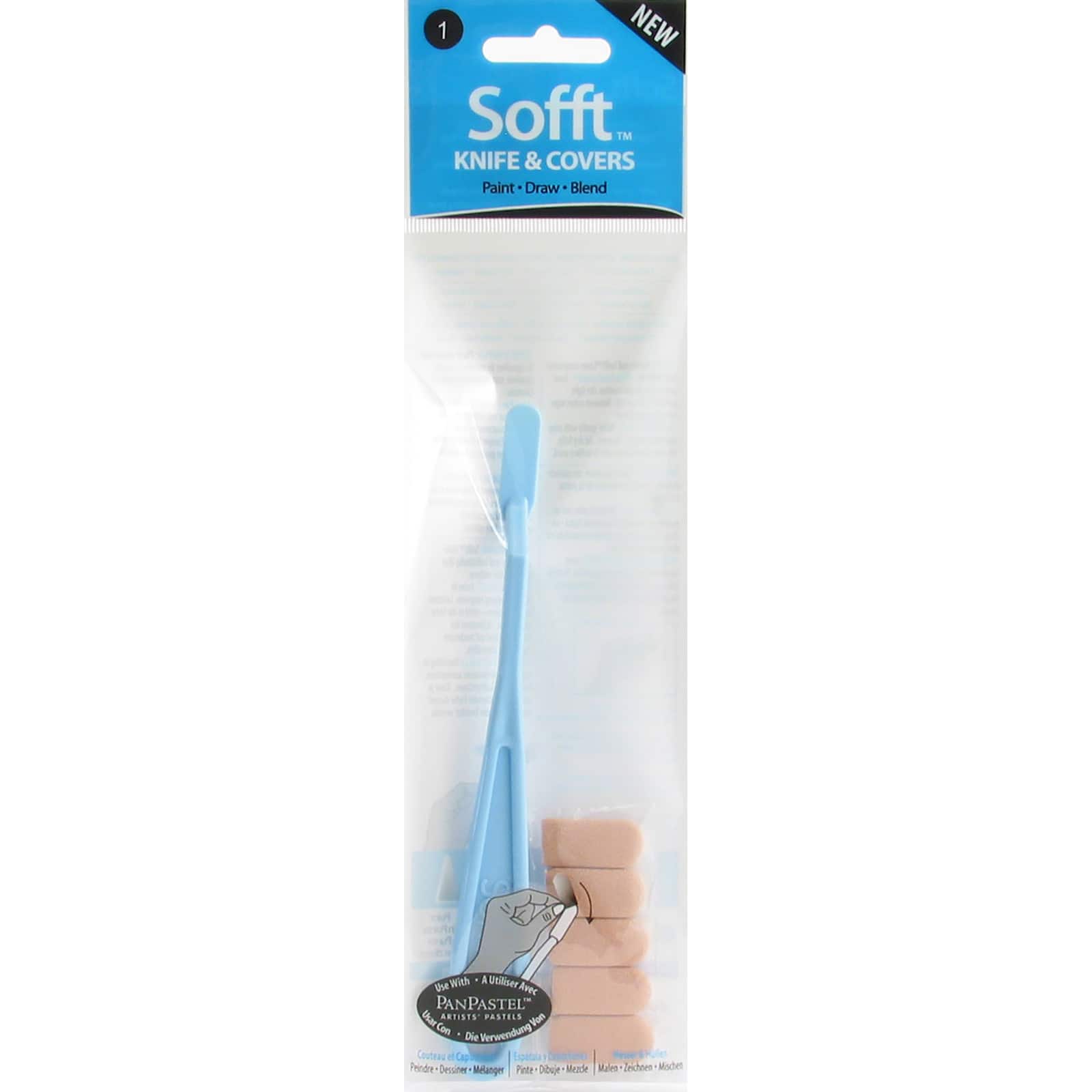 Colorfin Sofft&#x2122; Tools No. 1 Round Knife with 5 Covers