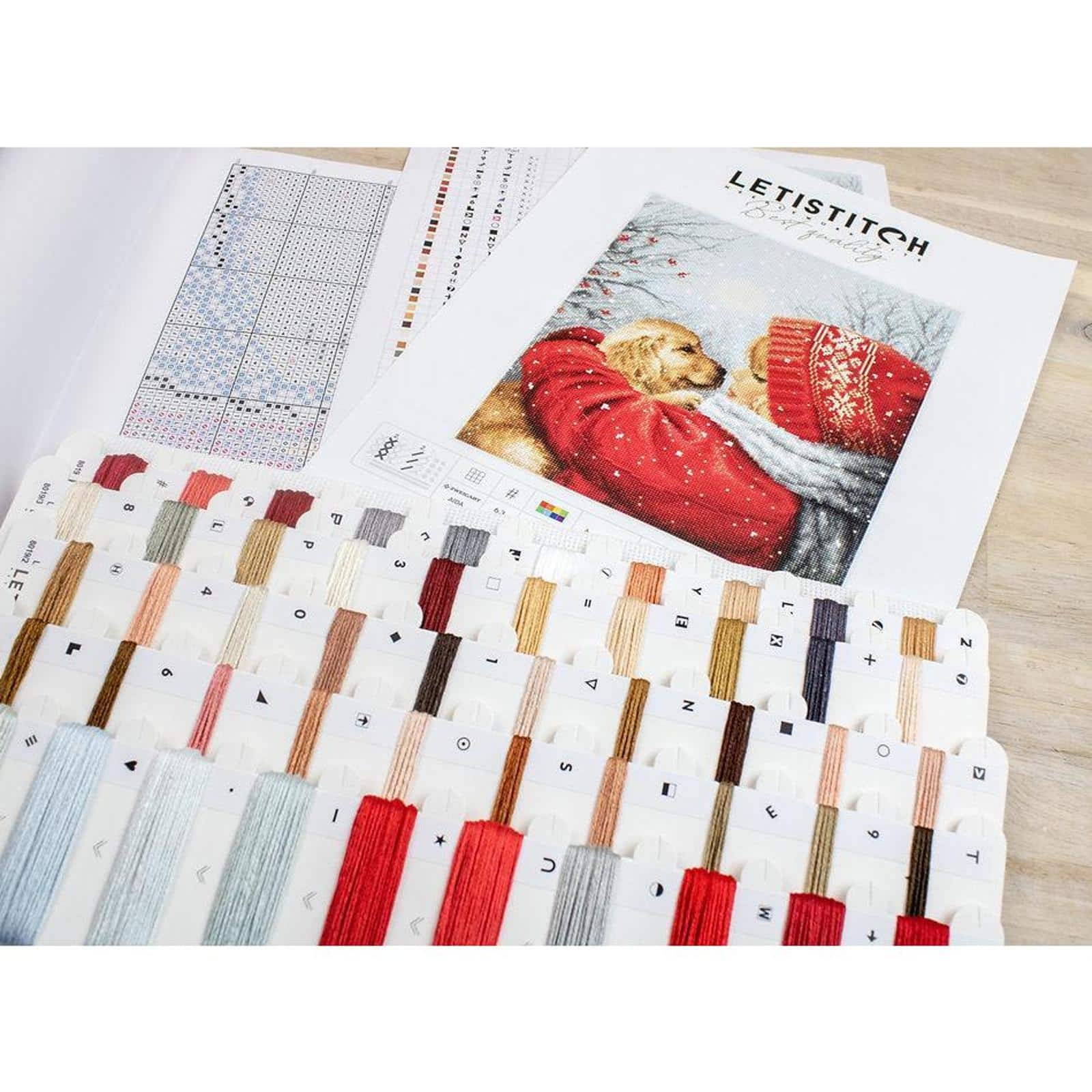 Letistitch Christmas Hugs Counted Cross Stitch Kit