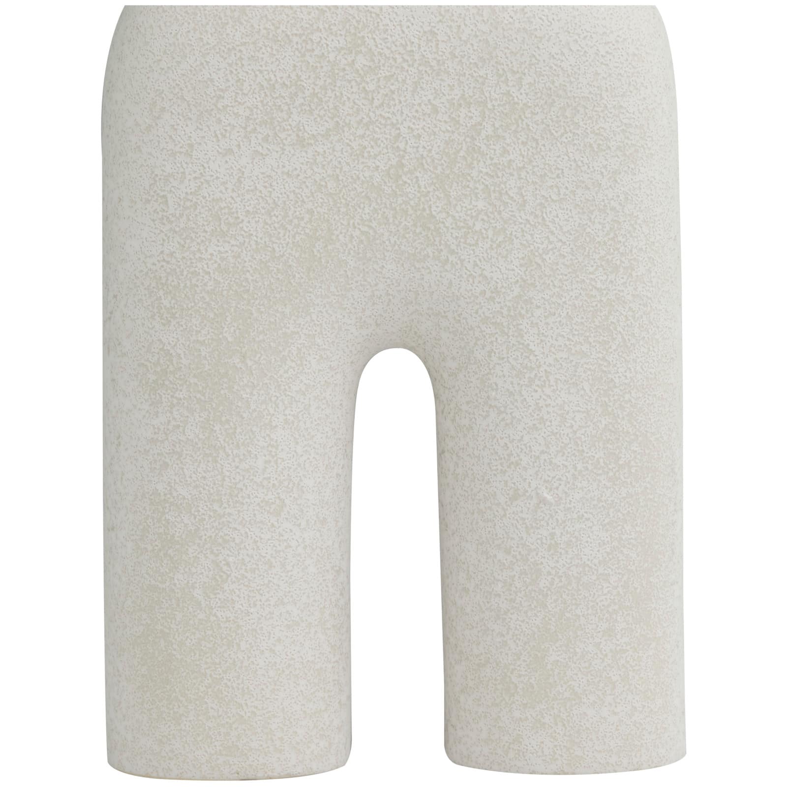 The Novogratz 13&#x22; Arched Abstract White Ceramic Vase