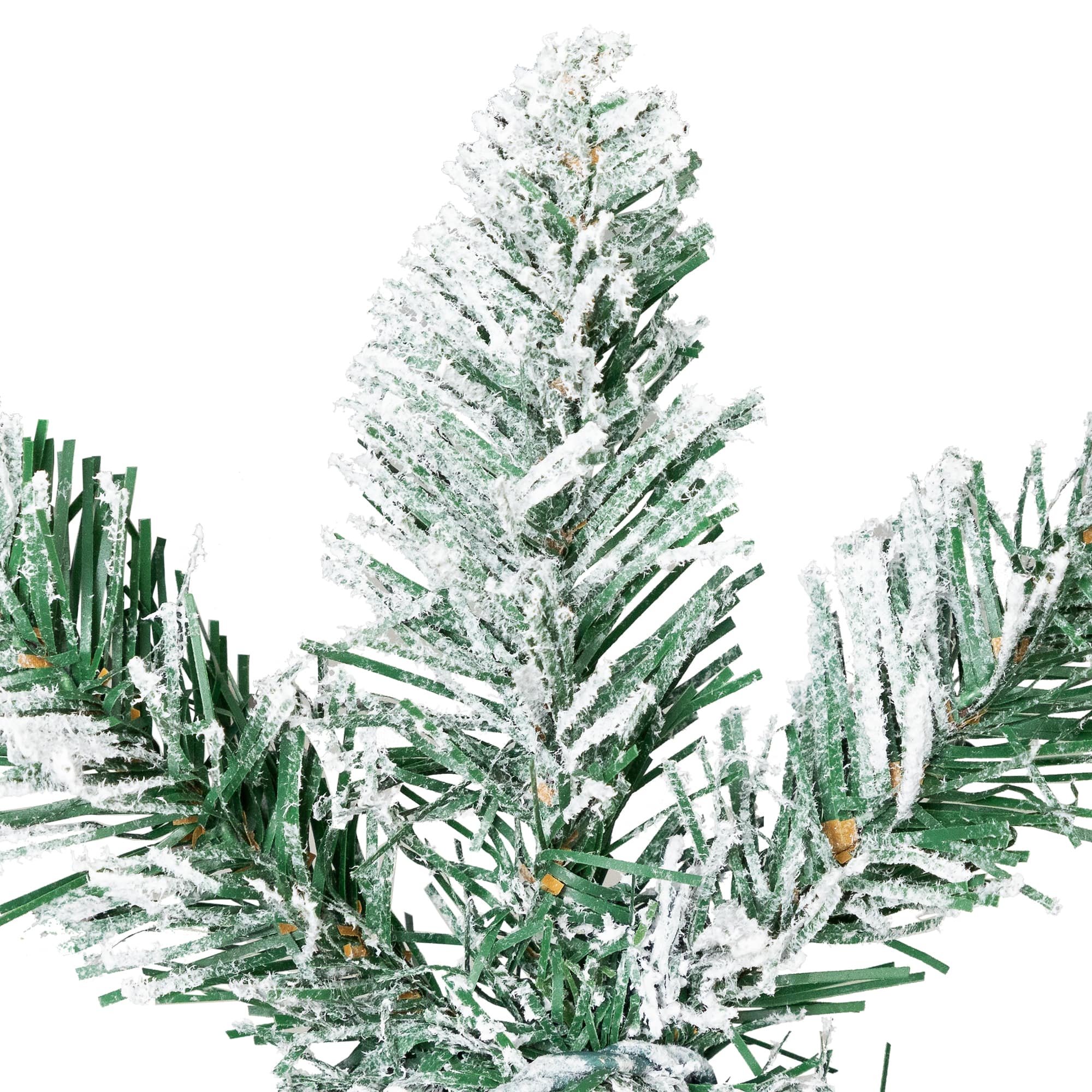 3.5ft. Pre-Lit Flocked Alpine Artificial Christmas Tree, Clear Lights
