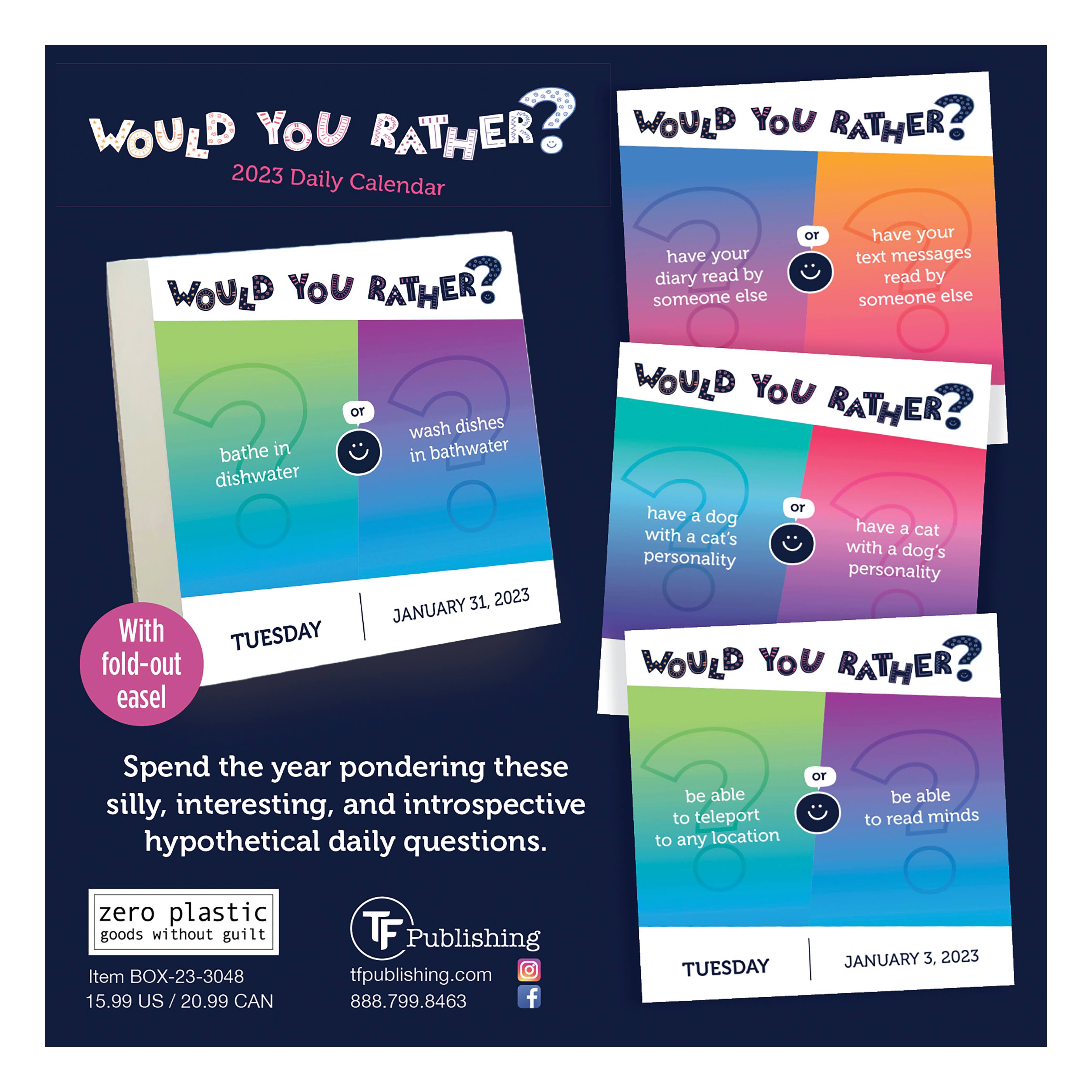 TF Publishing 2023 Would You Rather Daily Desktop Calendar Michaels