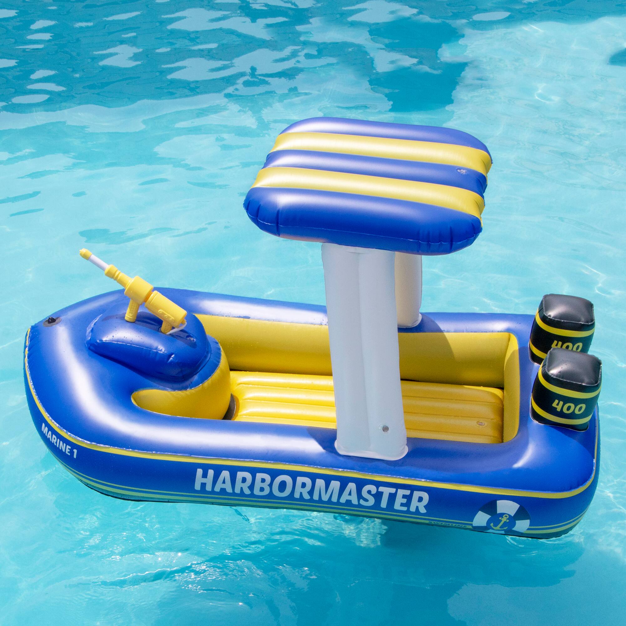 Swimline 67" Harbor Master Patrol Boat with Pump Squirt Toy Pool Float