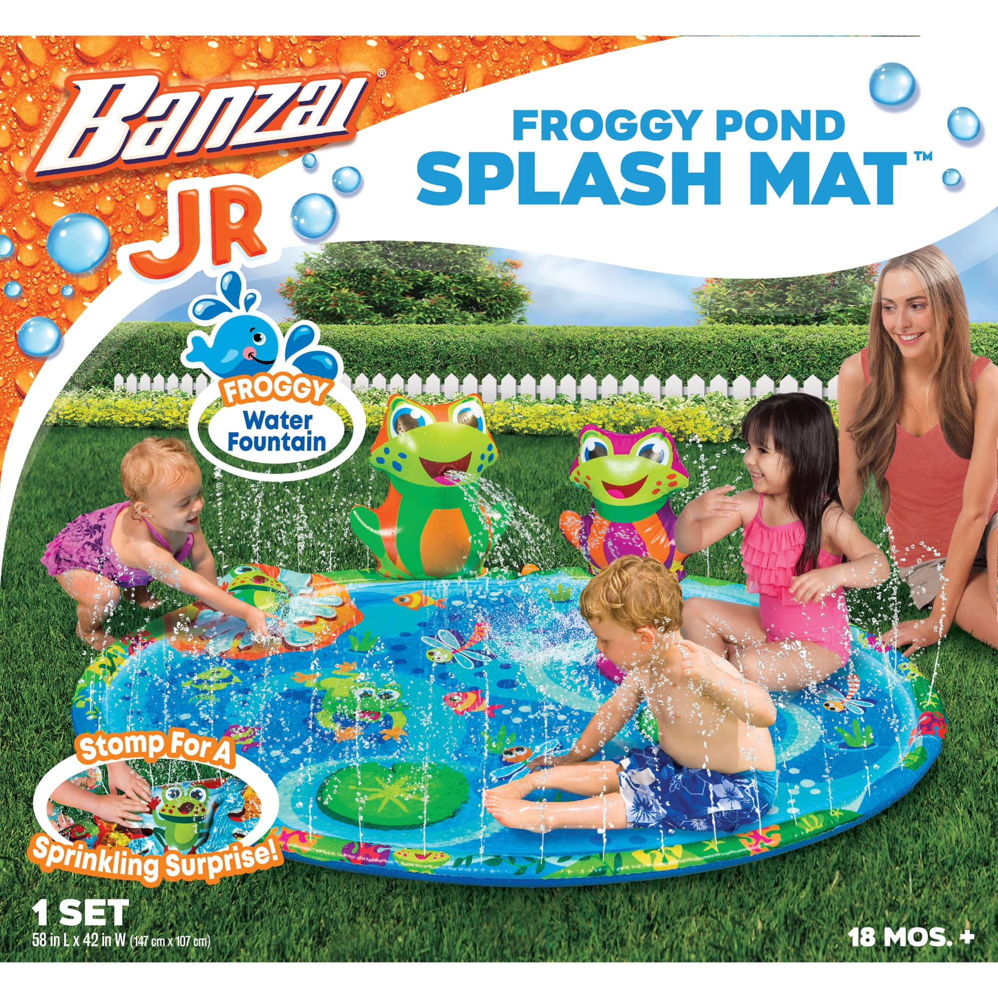 banzai froggy pond splash mat