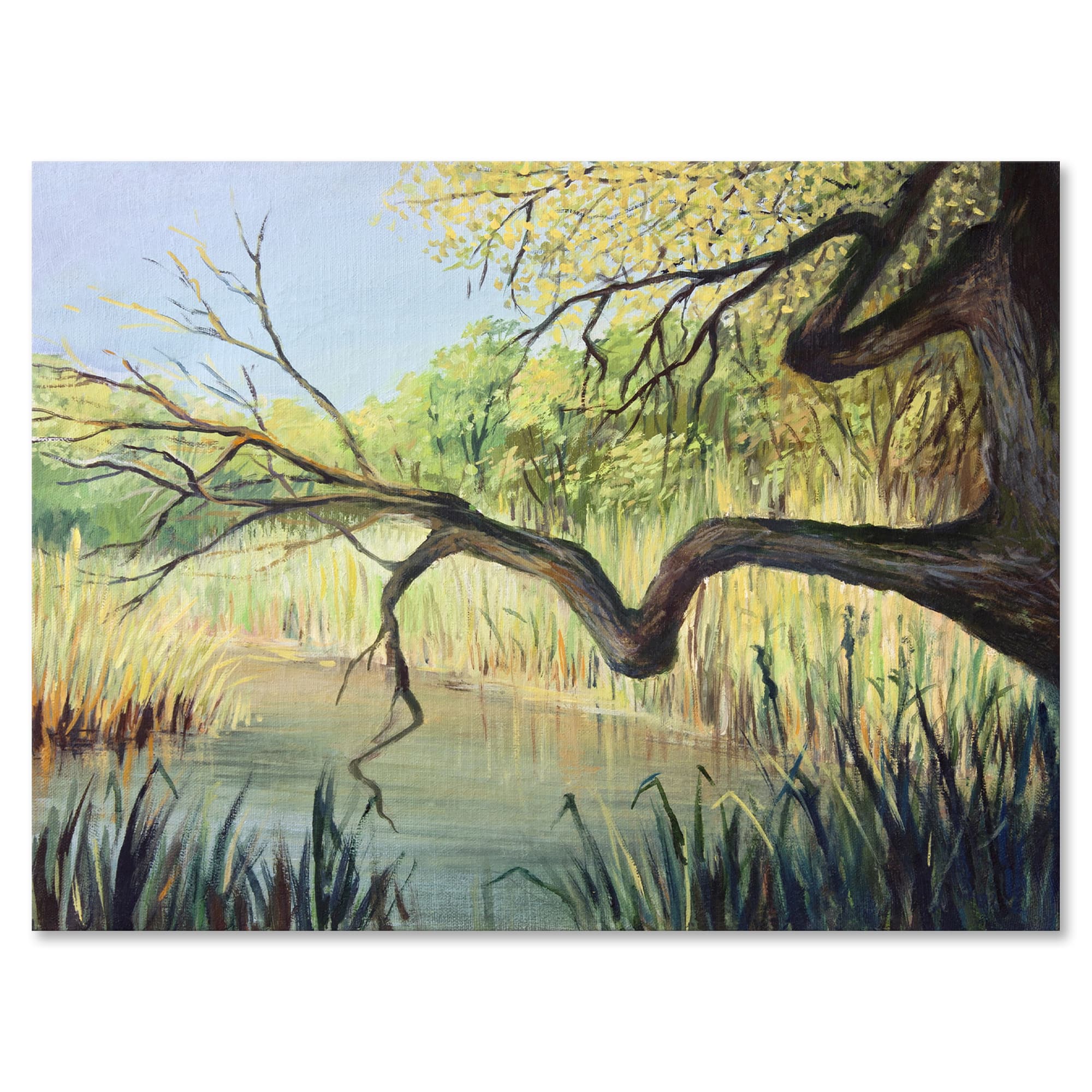 Designart - The Lake of Silence - Lake House Canvas Wall Art Print