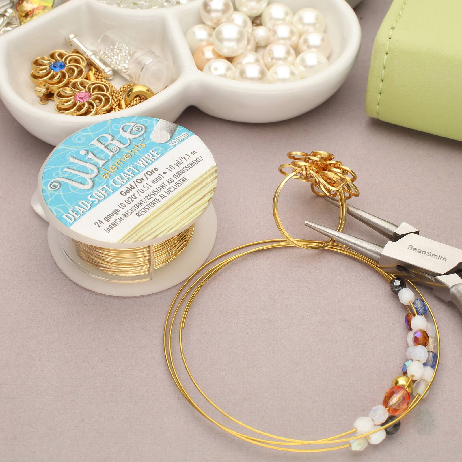 The Beadsmith® Wire Elements™ 24 Gauge Tarnish Resistant Soft Temper Wire, 10yd.