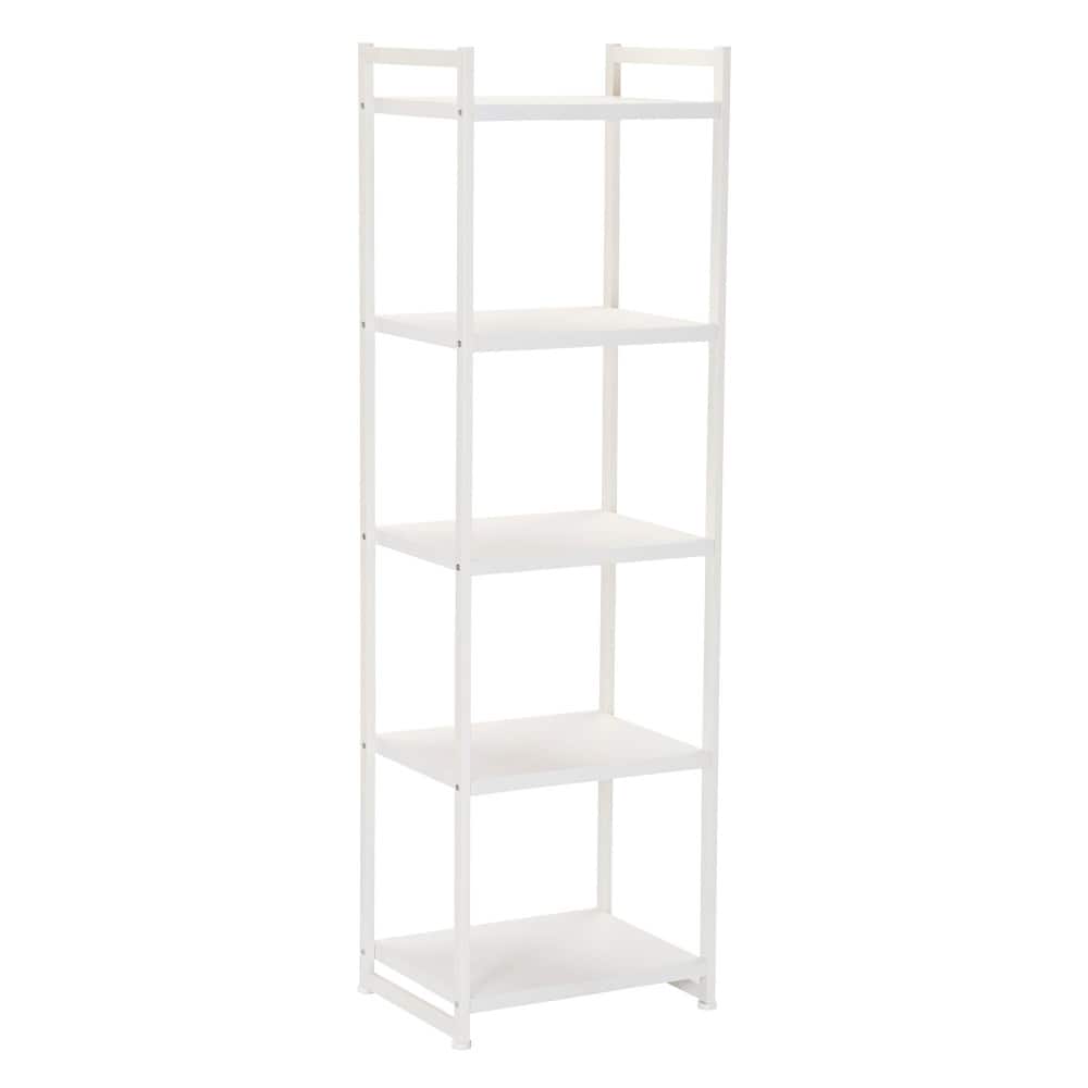 Household Essentials Jamestown 59" 5-Shelf Narrow Bookshelf