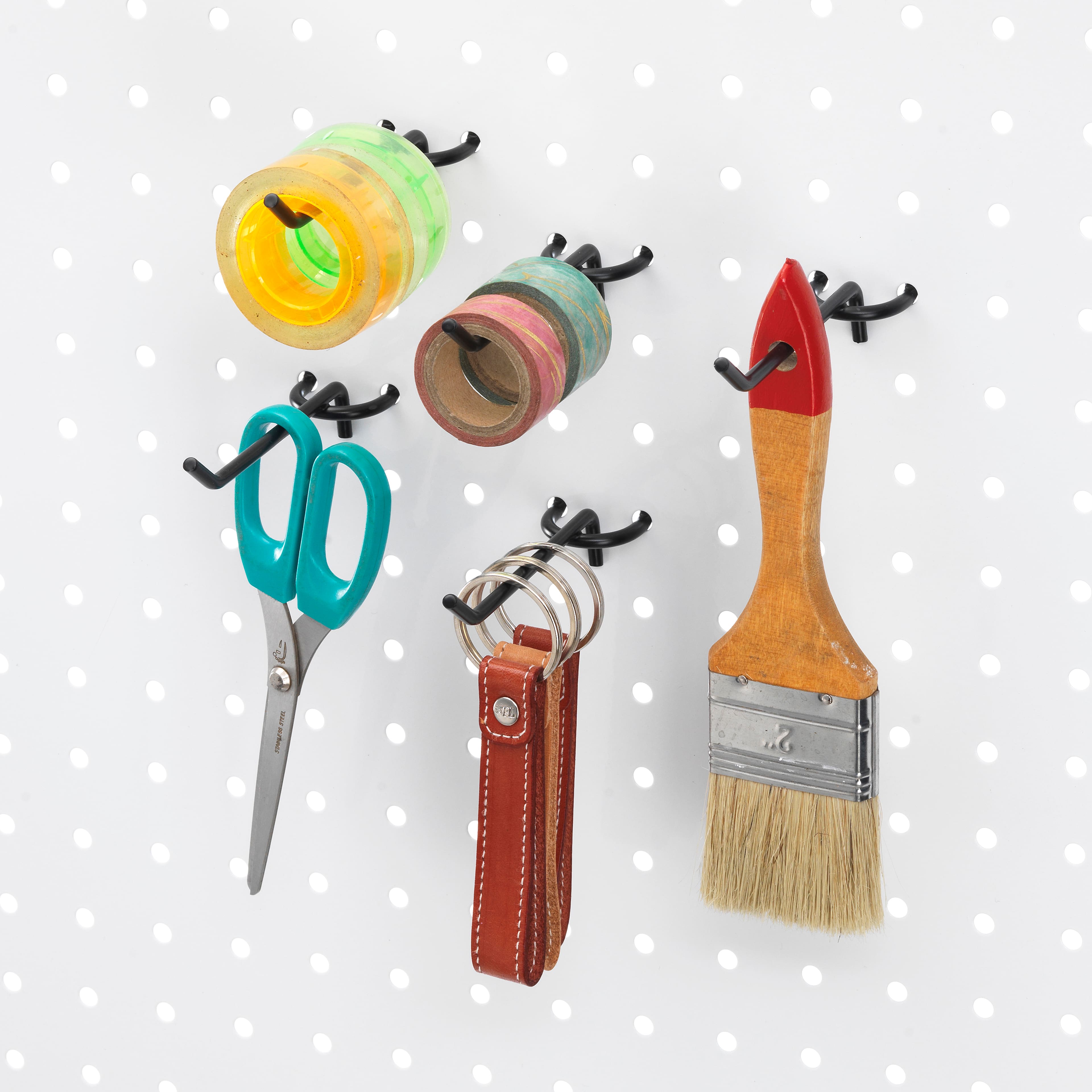 Black Pegboard Hooks by Simply Tidy®, 5ct.