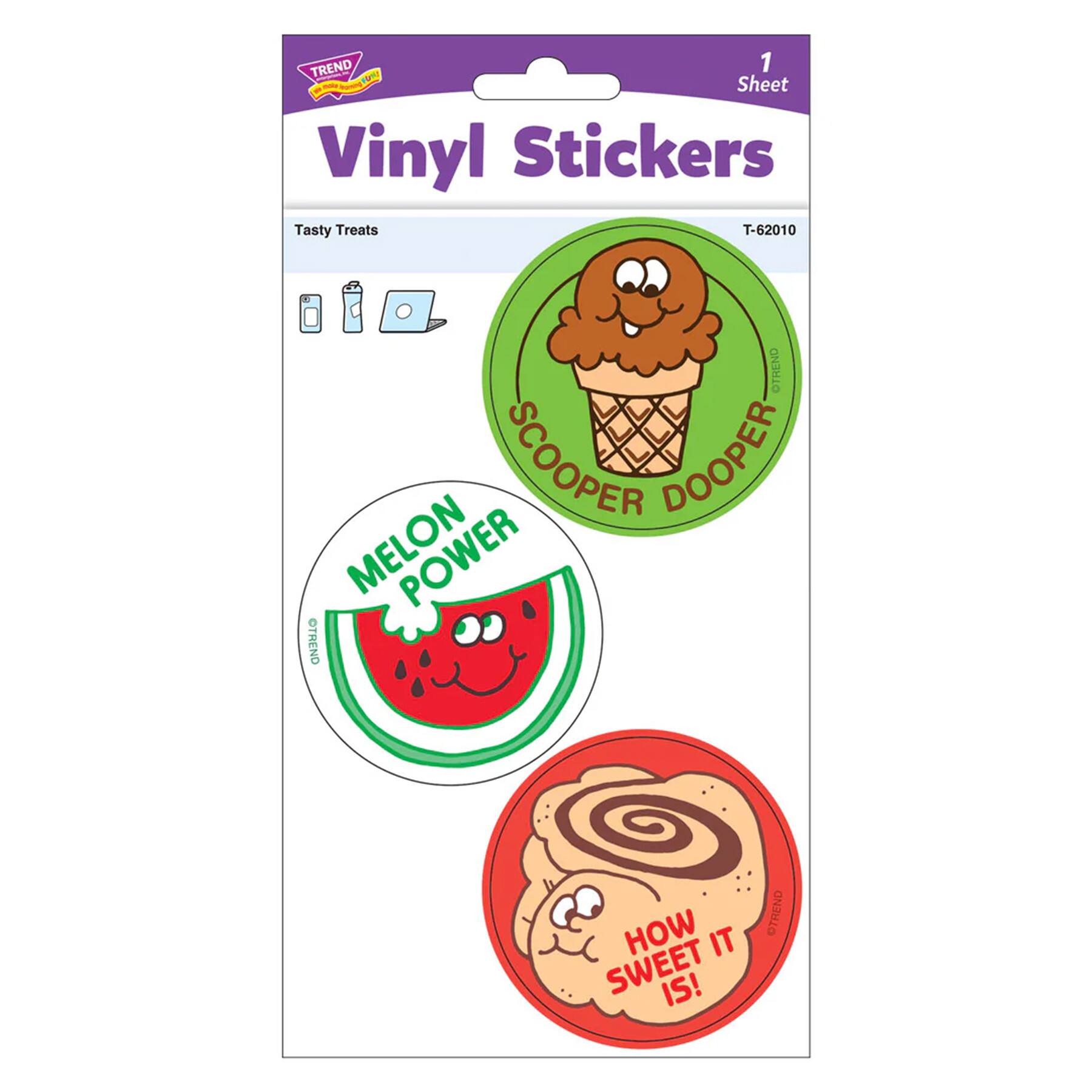 TREND Enterprises® Tasty Treats Vinyl Stickers, 6 Packs of 18
