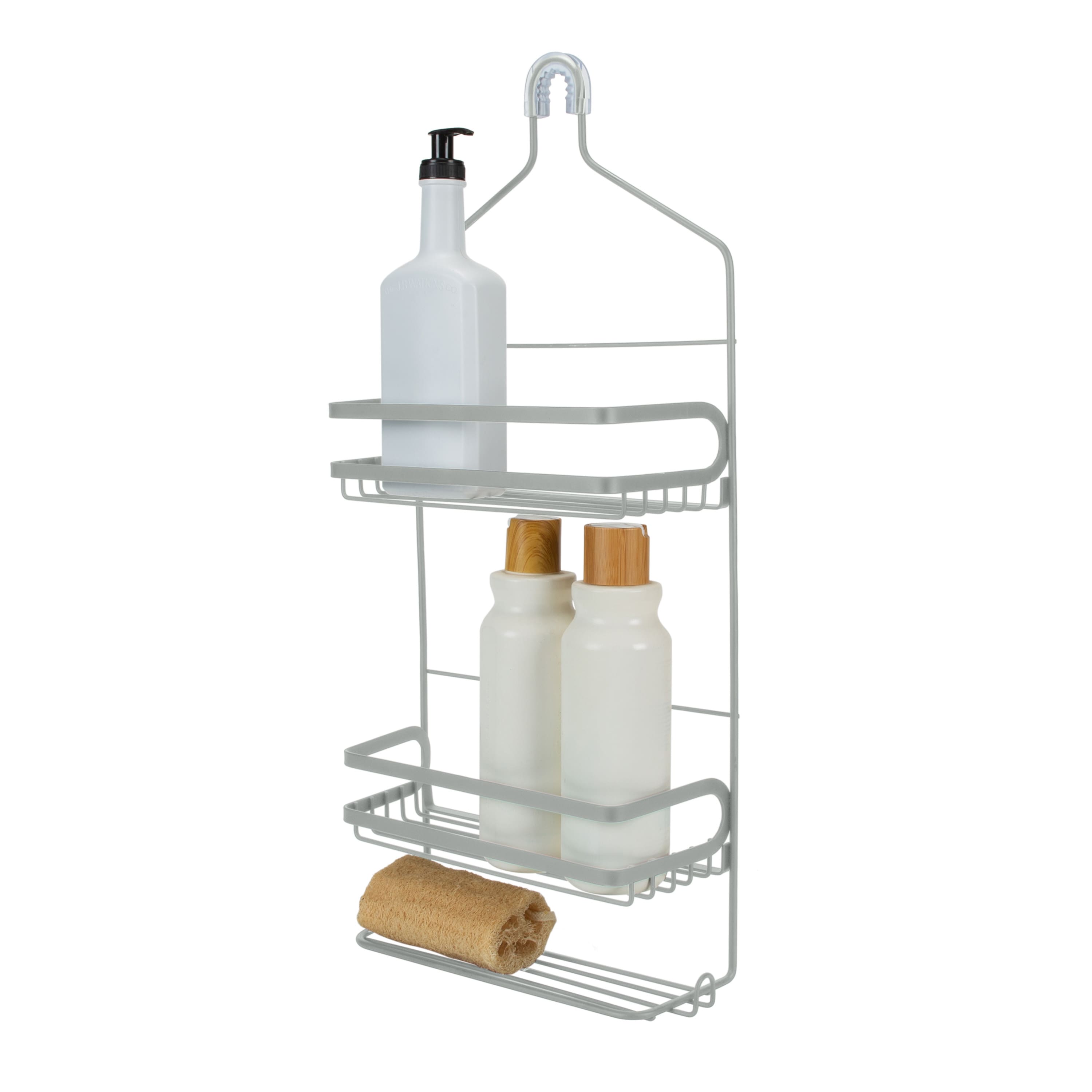 Bath Bliss Cottage Collection Gray Deluxe Shower Caddy