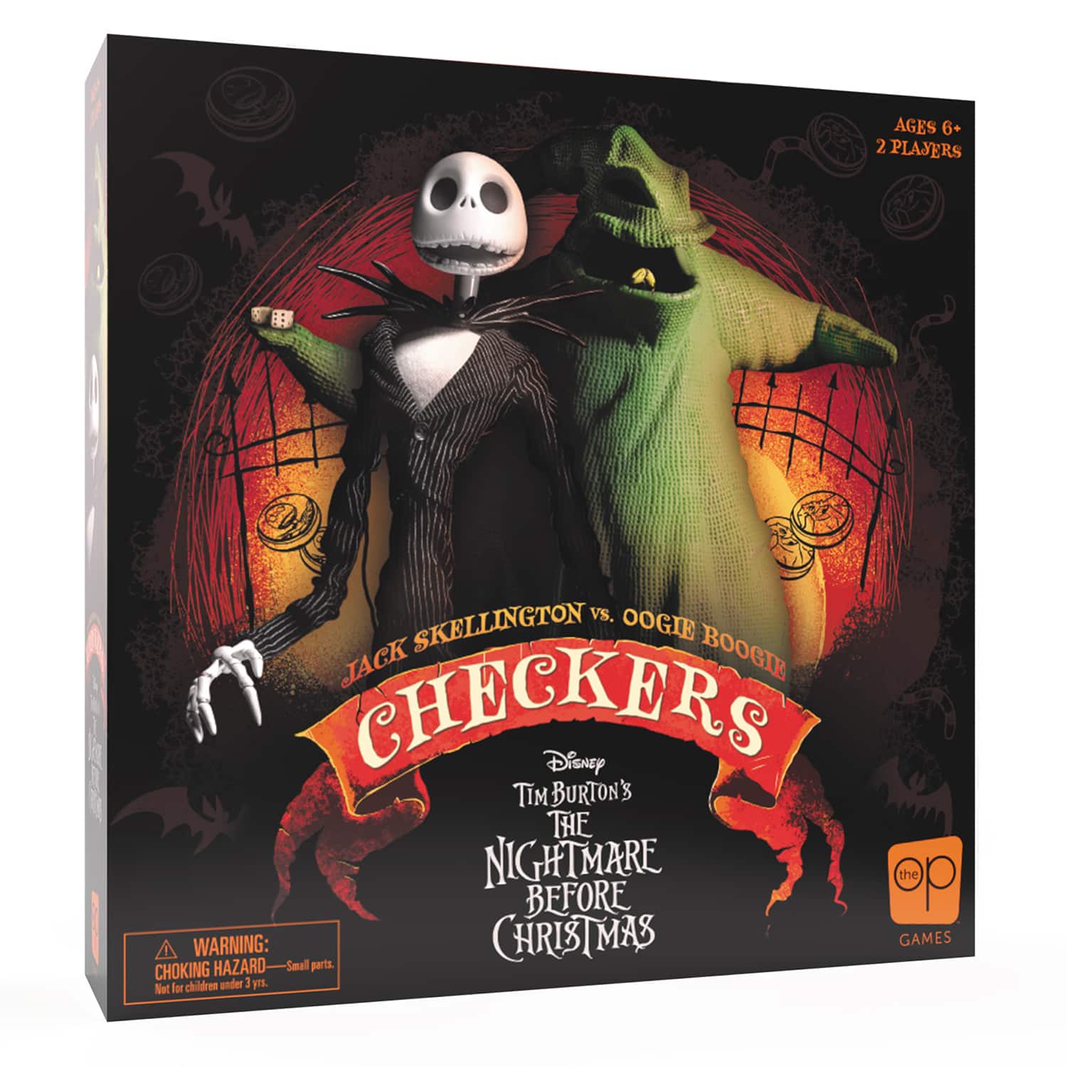 USAopoly&#x2122; Disney&#xAE; Tim Burton The Nightmare Before Christmas Checkers