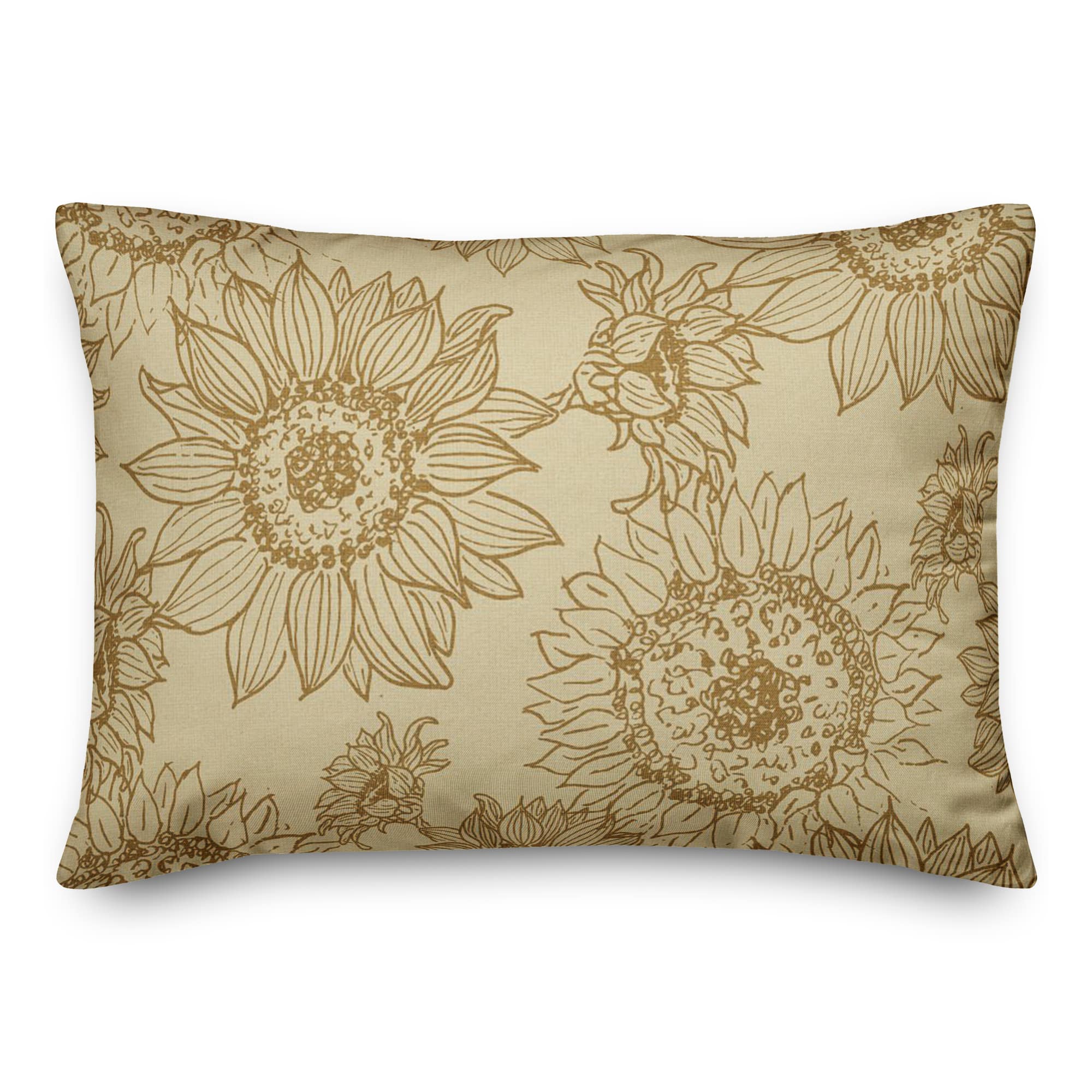 Large Sunflower Head Throw Pillow