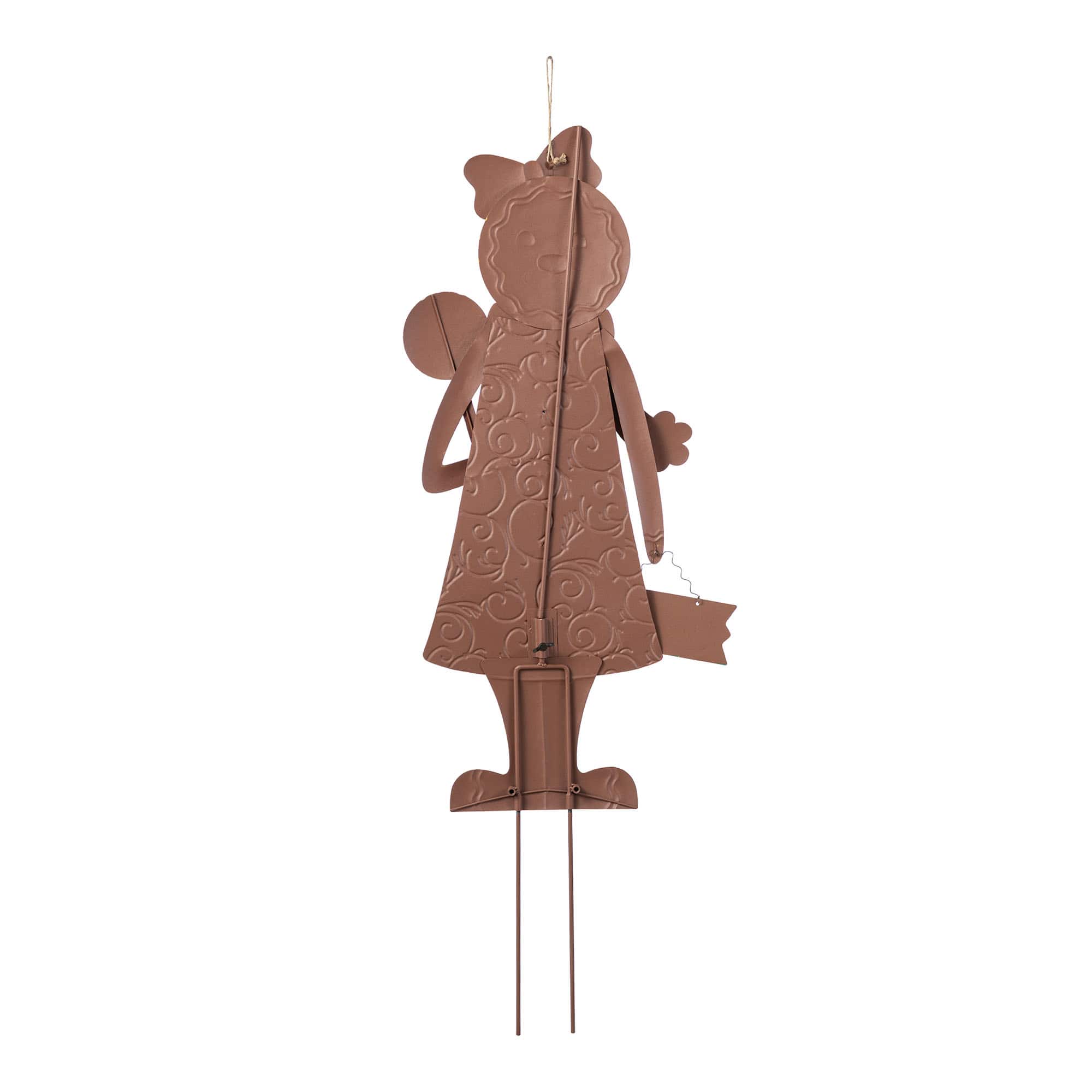 Glitzhome&#xAE; 36&#x22; Metal Christmas Gingerbread Man Yard Stake
