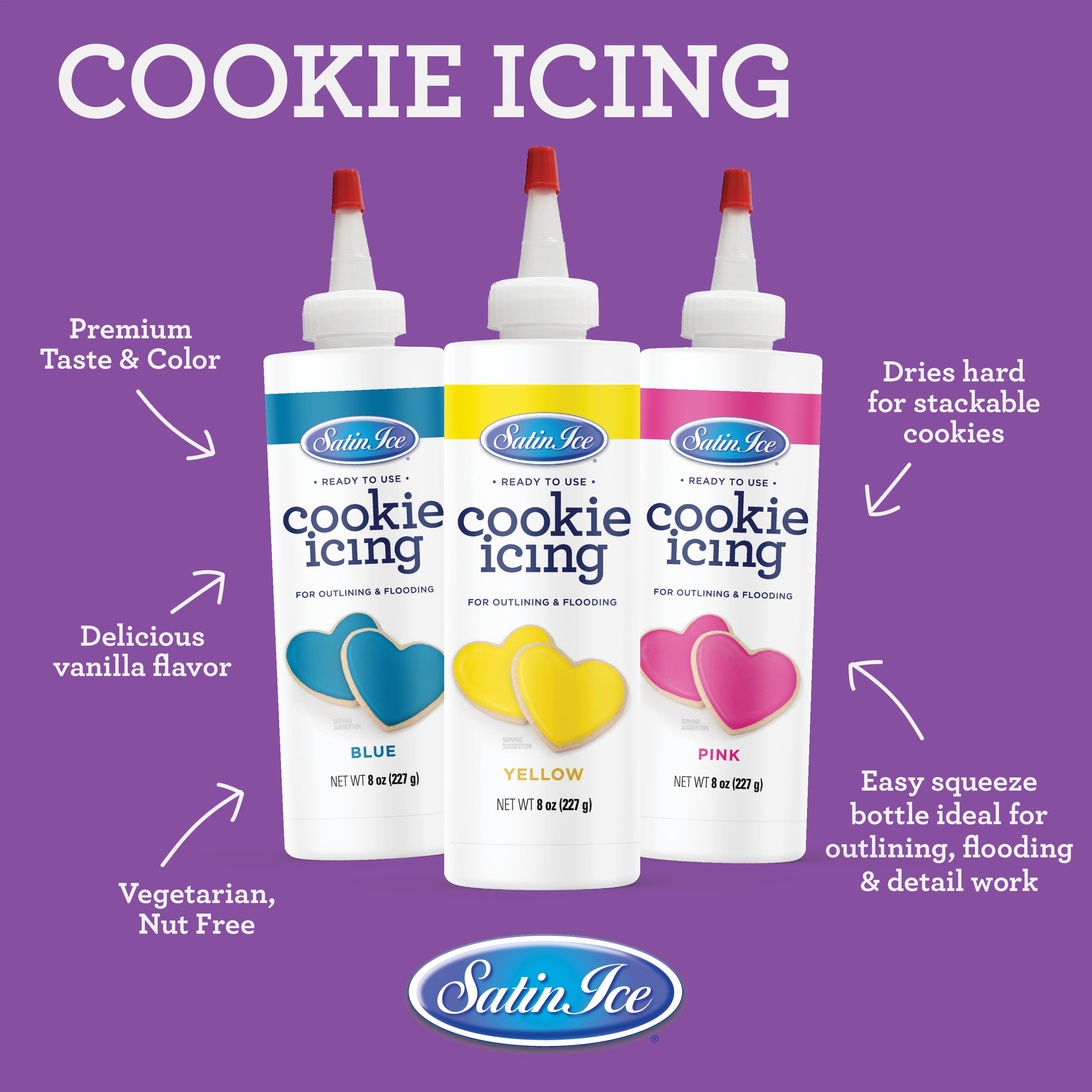 Satin Ice&#xAE; Ready to Use Cookie Icing