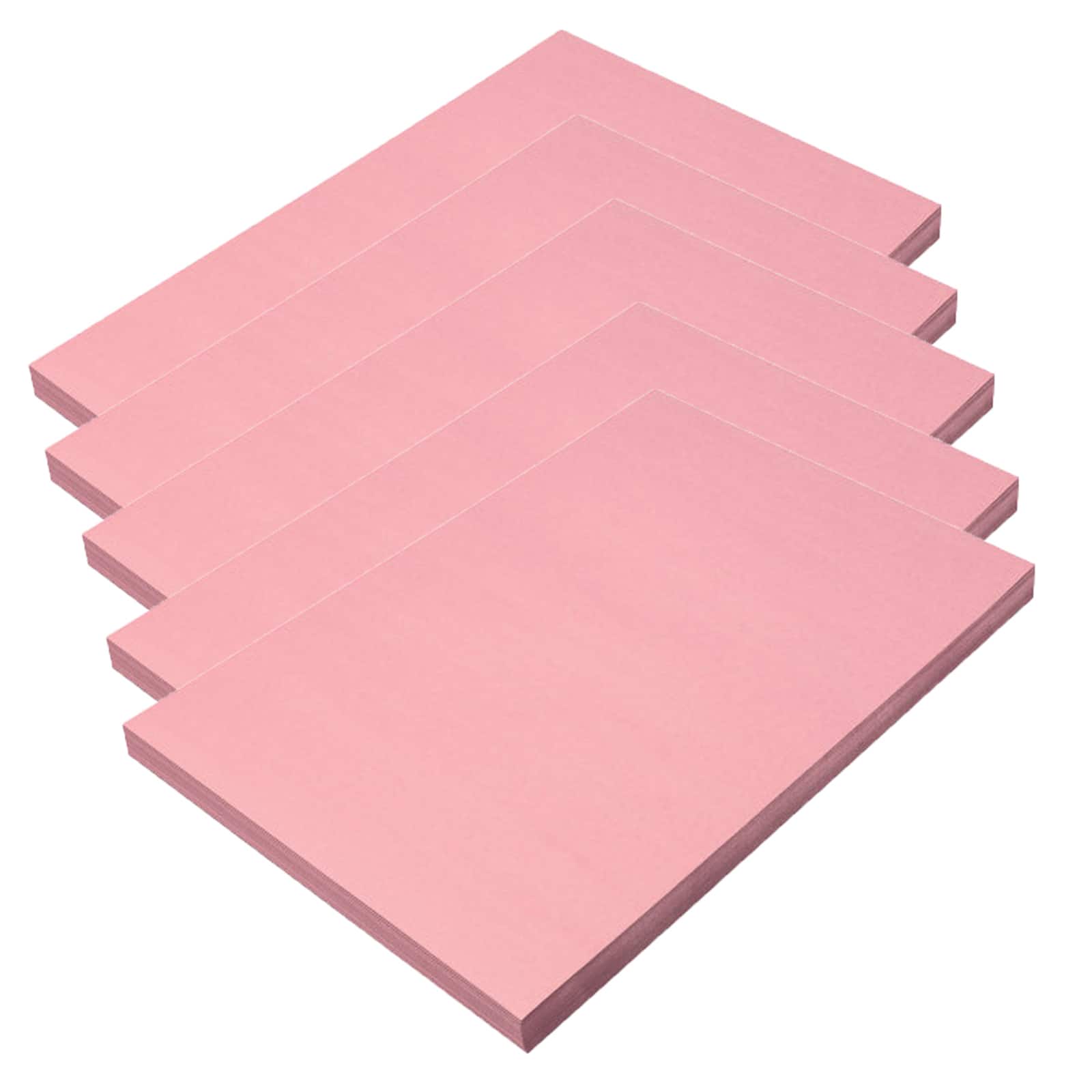 SunWorks® 12" x 18" Pink Construction Paper, 5 Packs of 100 Sheets