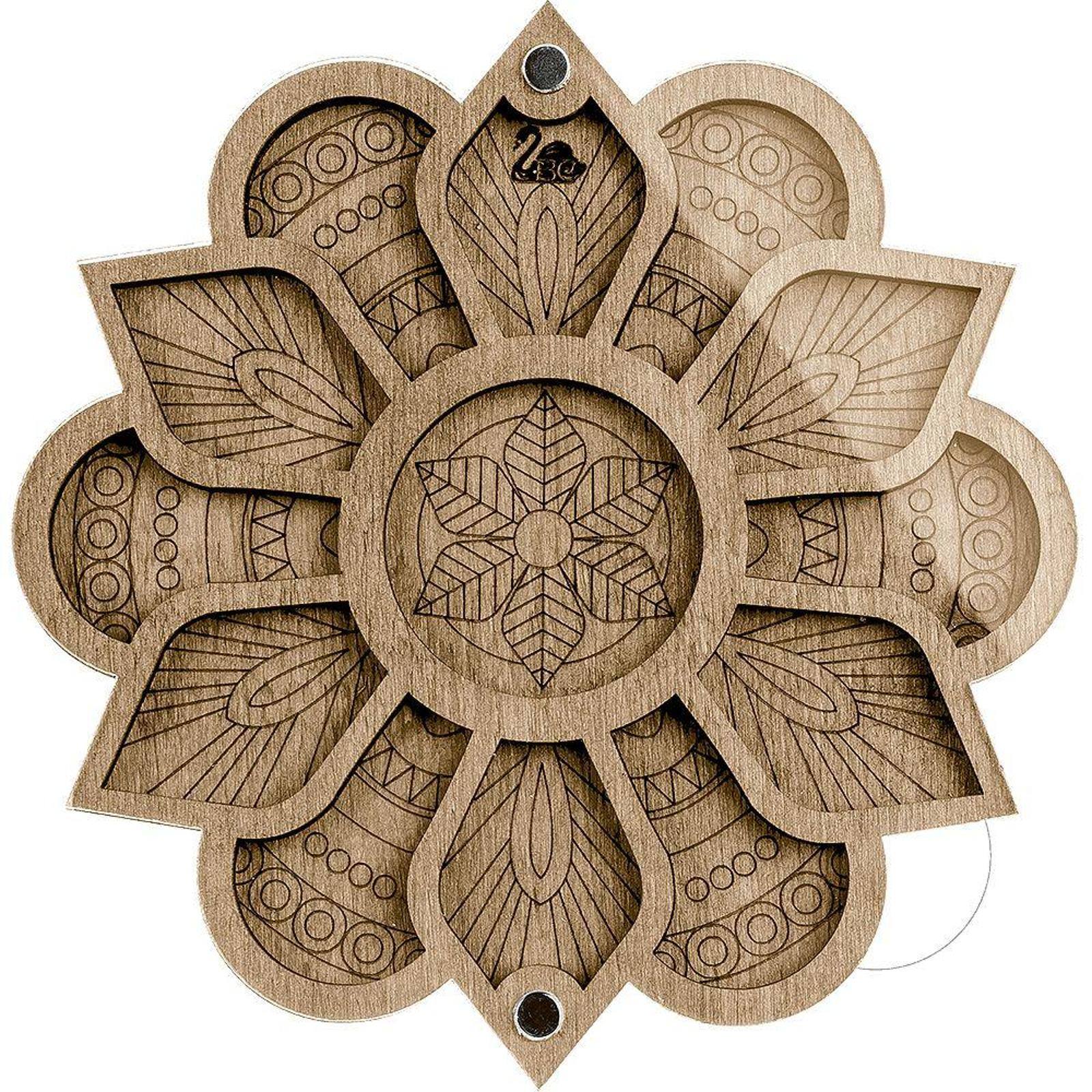 Wonderland Crafts 5.75" Mandala Bead Organizer with Transparent Cover