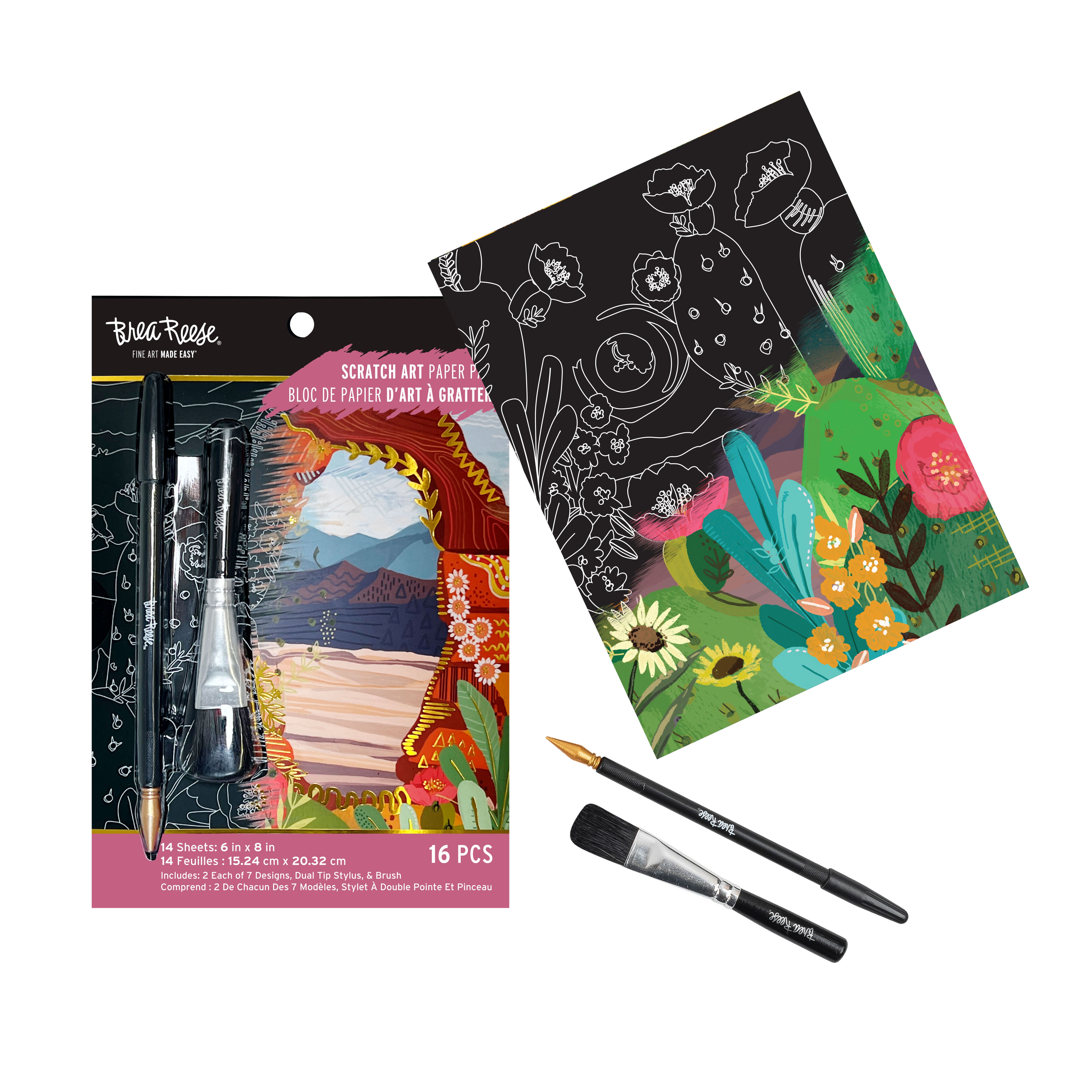 Brea Reese&#x2122; 6&#x22; x 8&#x22; Arch &#x26; Canyon Scratch Art Paper Pad