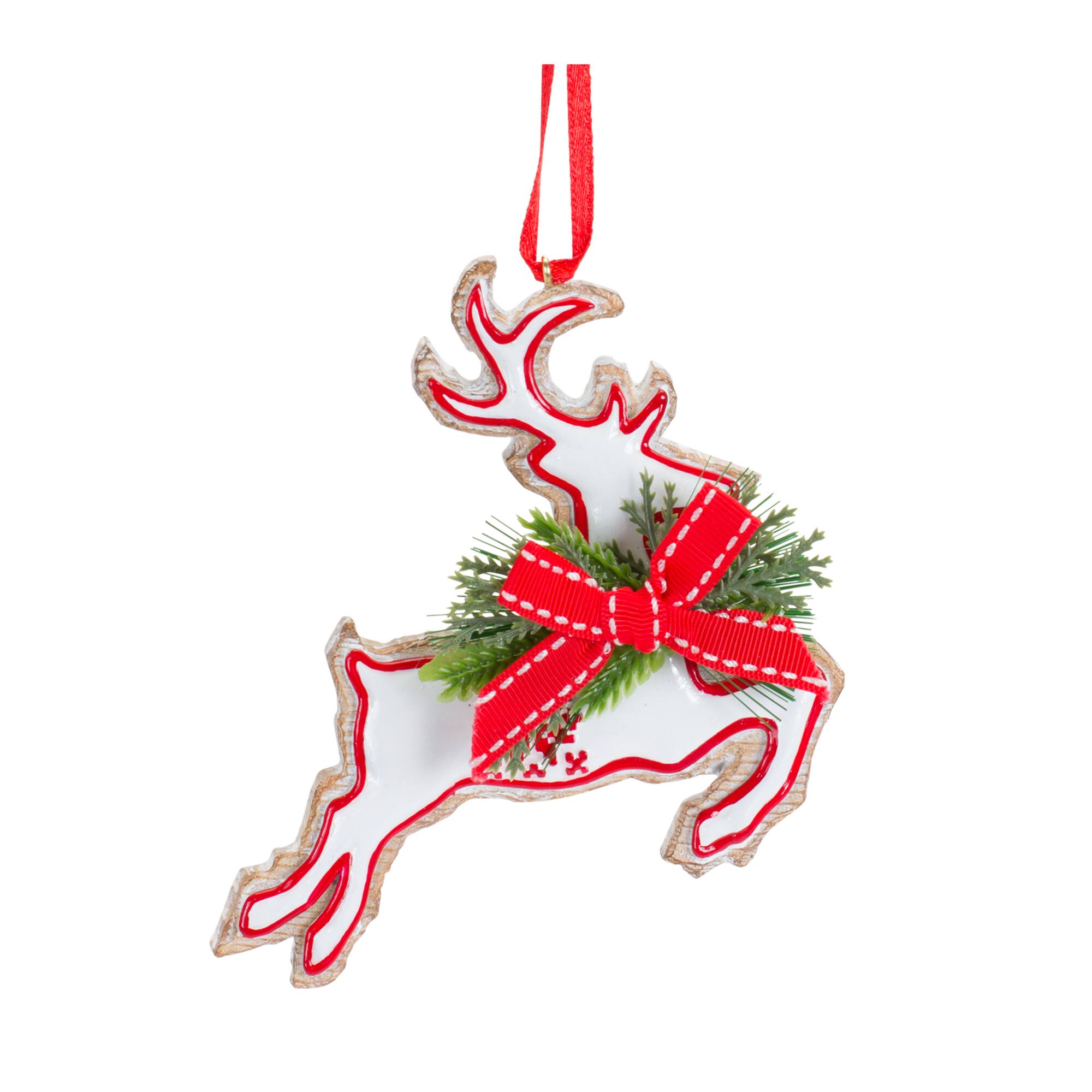 6 Pack Red &#x26; White Christmas Icon Ornaments