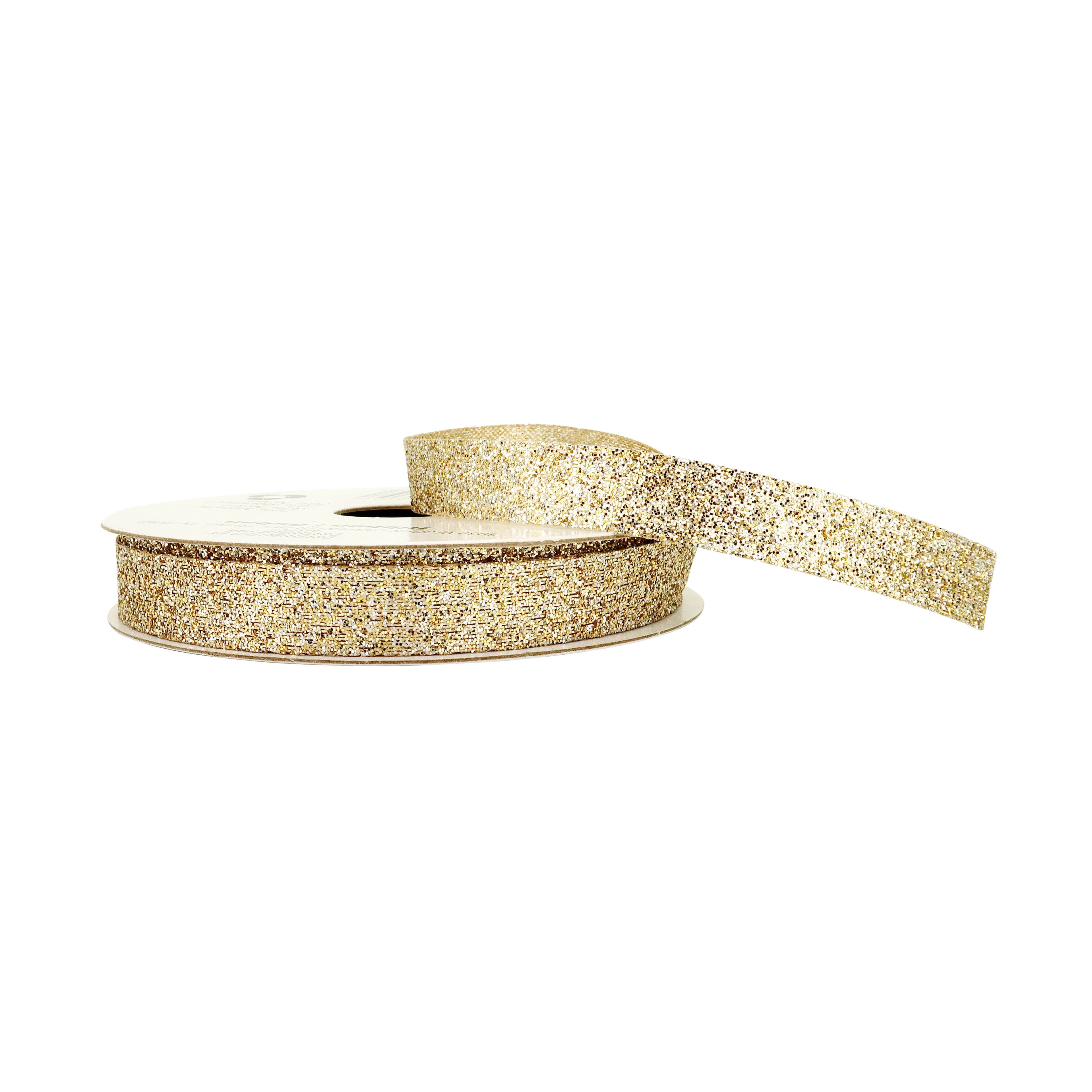 12 Pack: 3/8" x 5yd. Metallic Glitter Ribbon by Celebrate It®