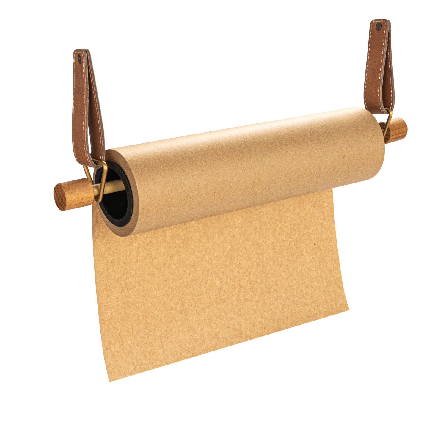 Hello Honey® Natural Wood Wall Mounted Paper Dispenser with Paper Roll