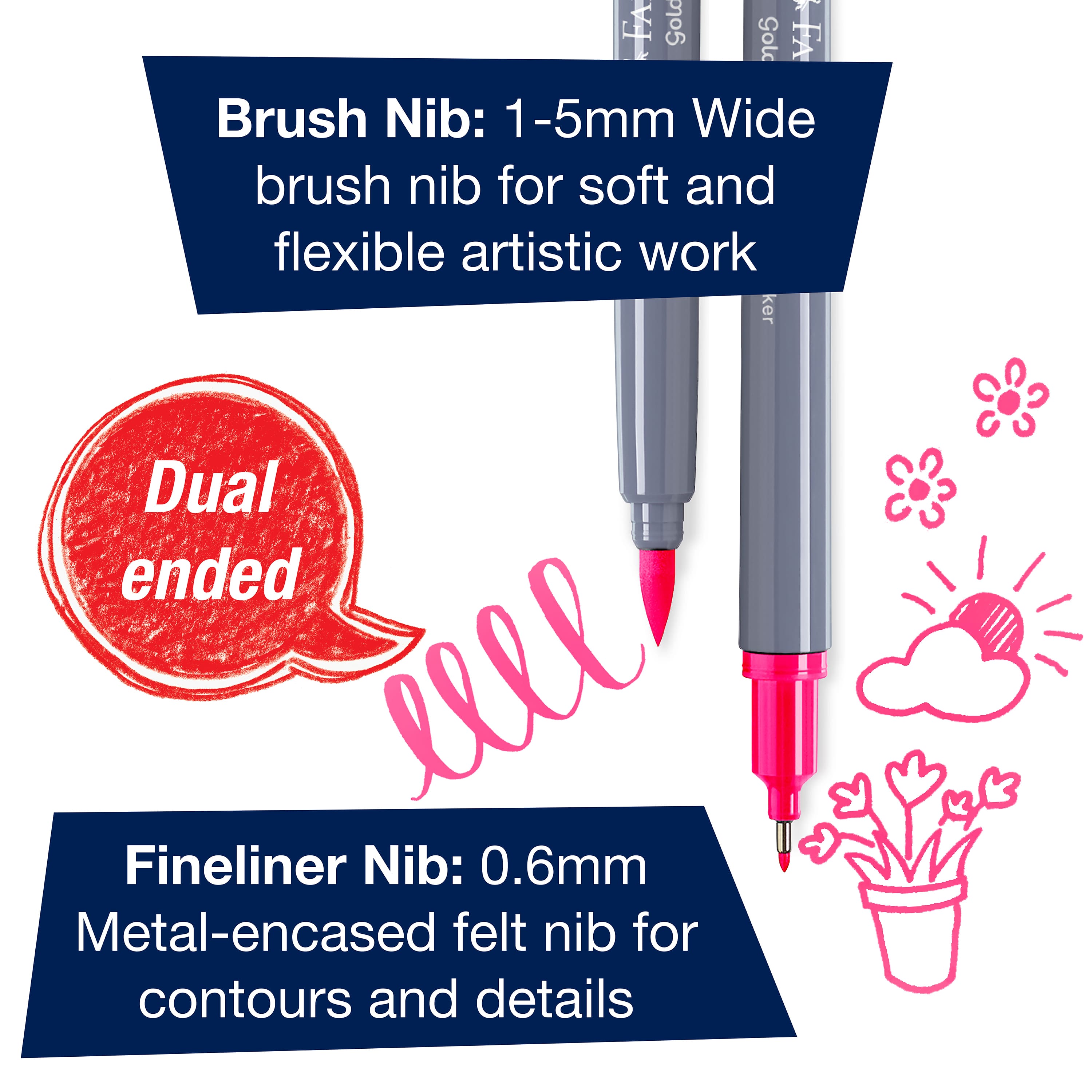 Faber-Castell&#xAE; Goldfaber Aqua Flowers Dual-Tip Marker Set