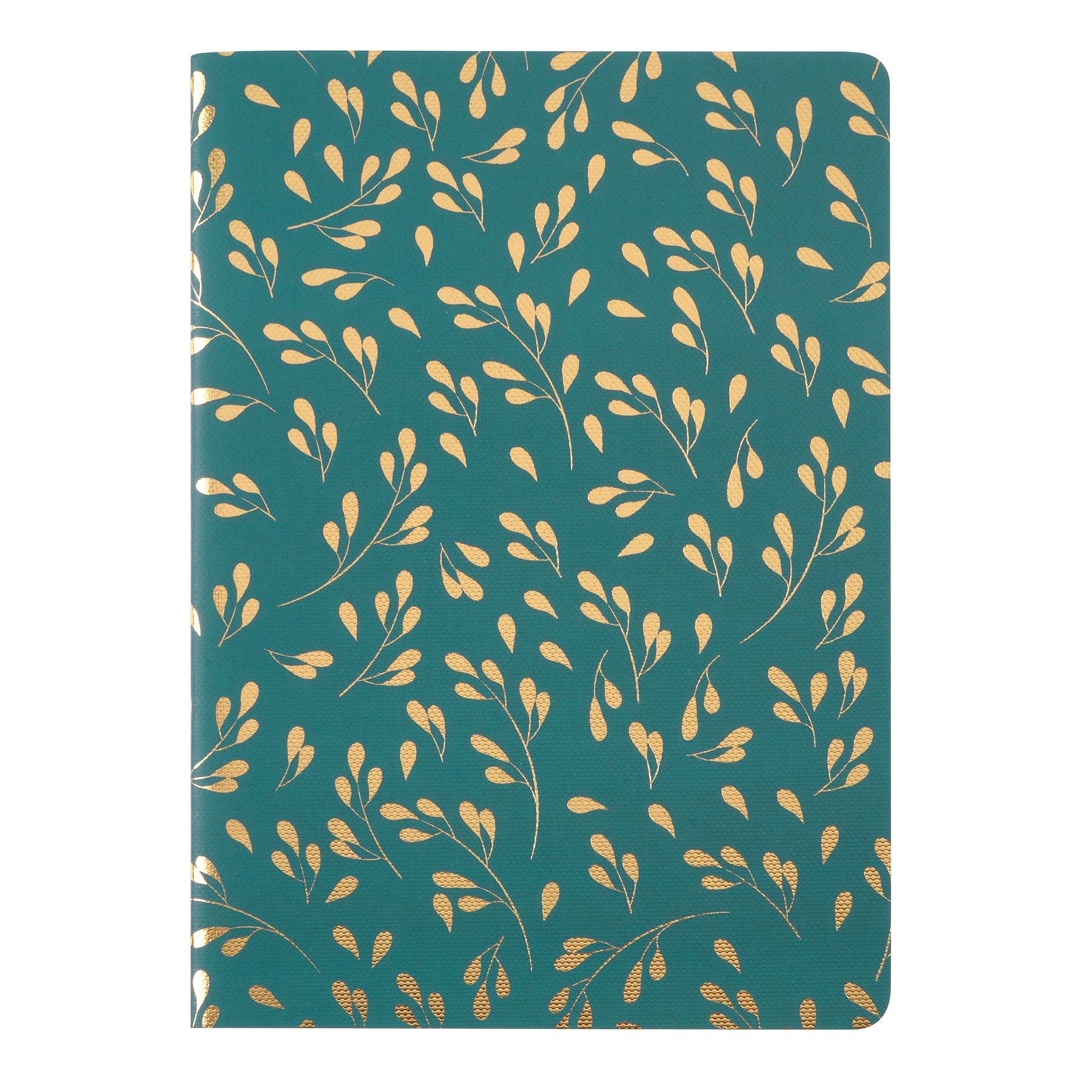 Teal &#x26; Gold Leaf Dot Grid Journal by Recollections&#x2122;