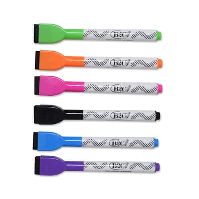 6 Color Magnetic Dry Erase Markers by B2C™ image
