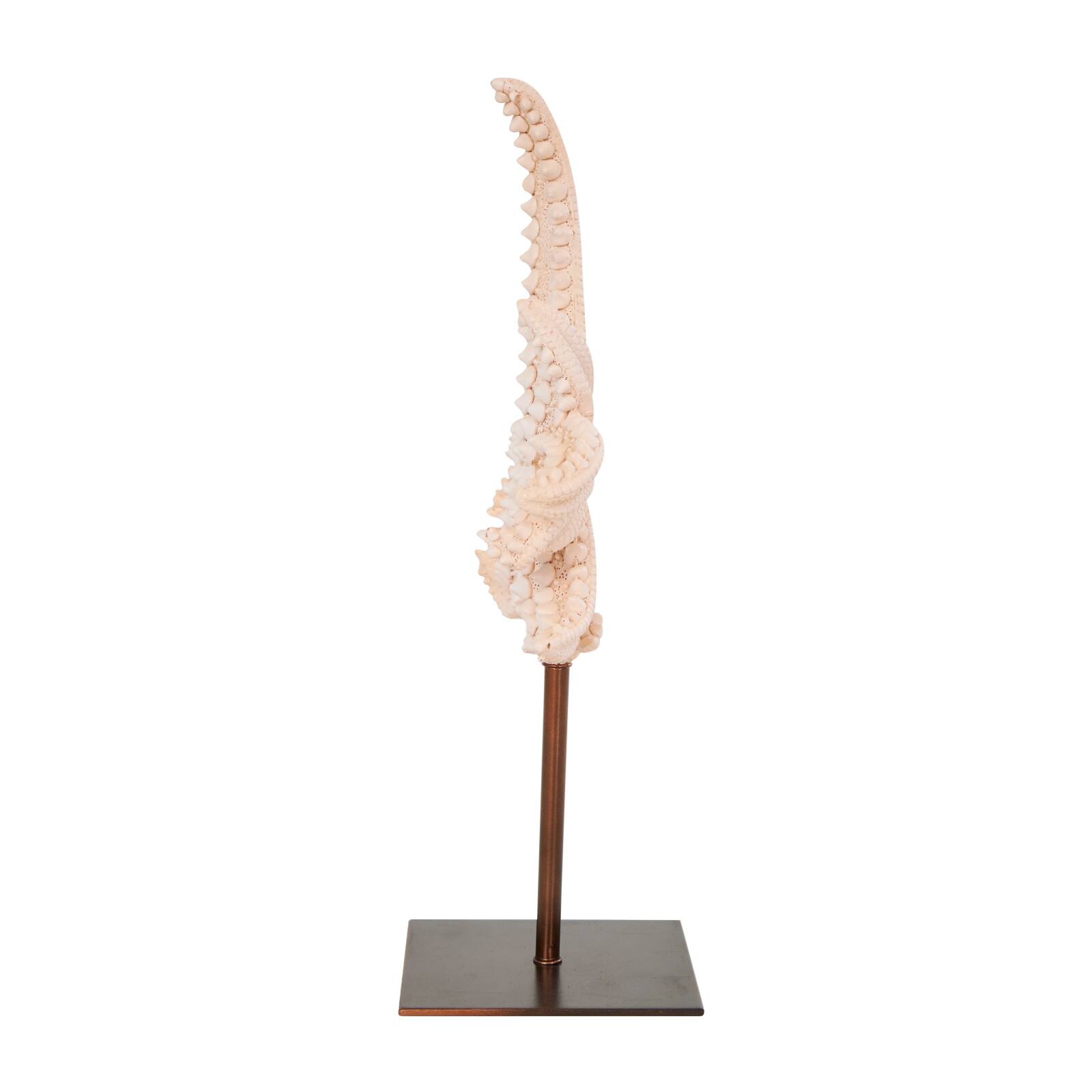 12&#x22; Pink Starfish Sculpture with Copper Stand