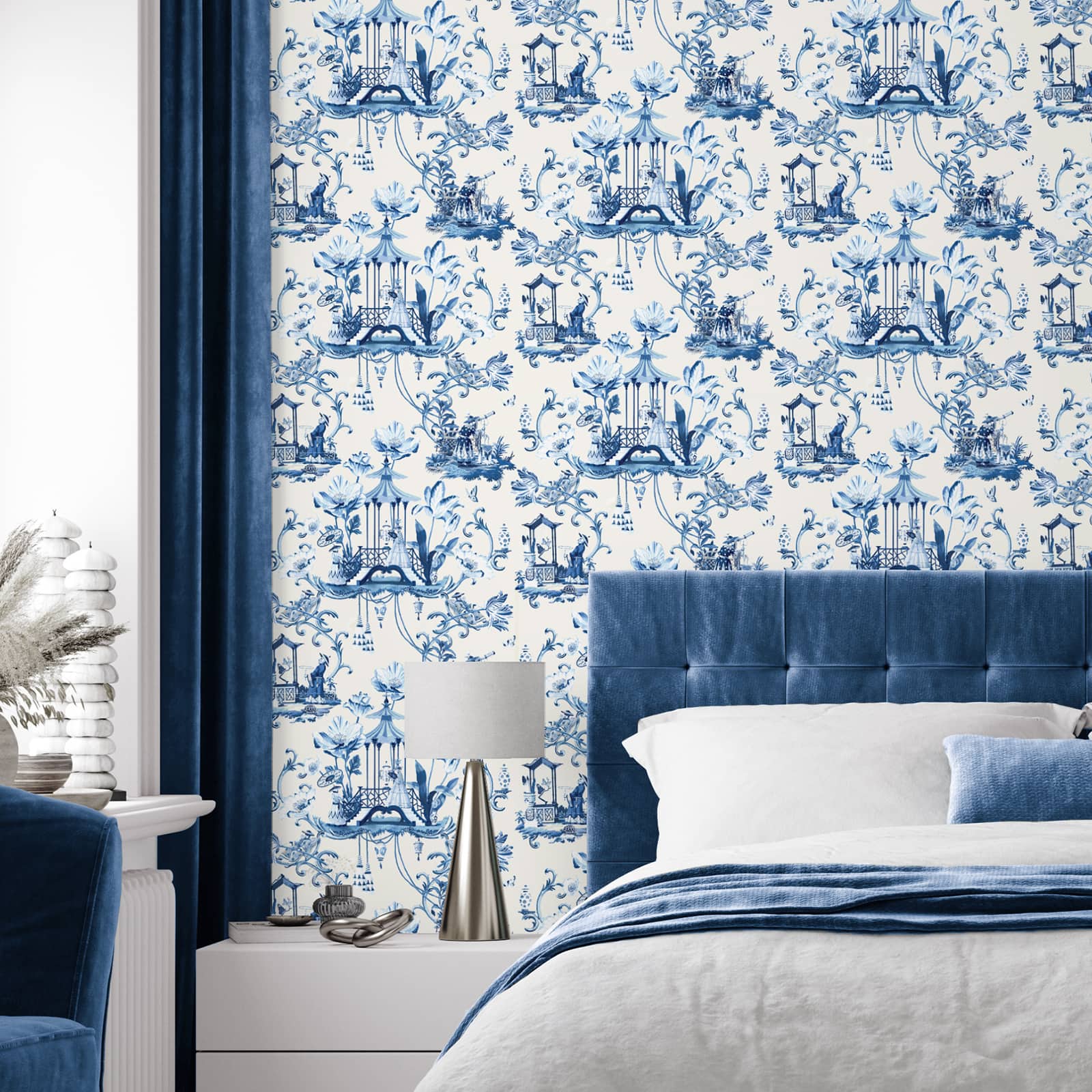 Harrison Howard East of the Moon Delft Peel & Stick Wallpaper