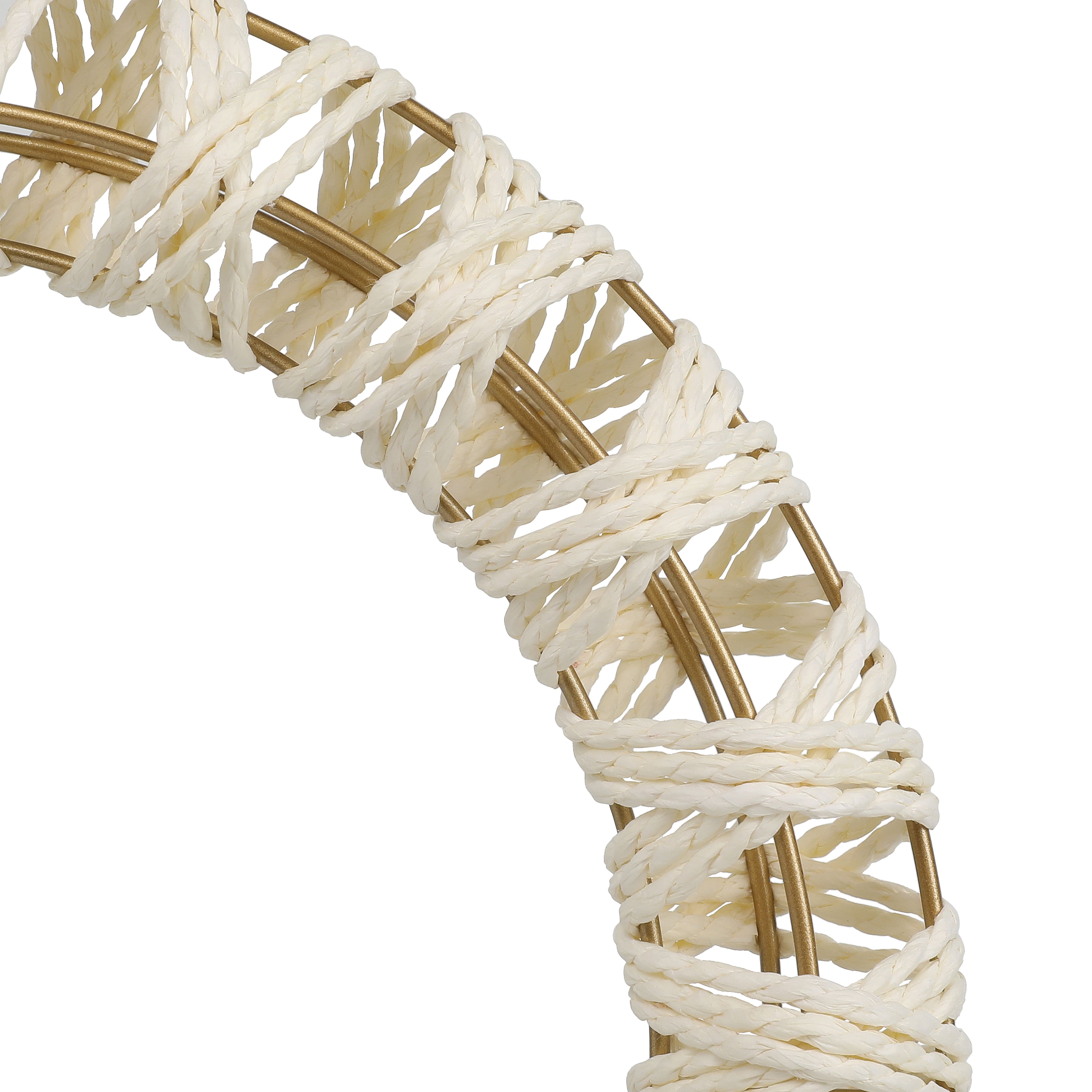 12&#x22; Natural Wrapped Paper &#x26; Metal Wreath Frame by Ashland&#xAE;