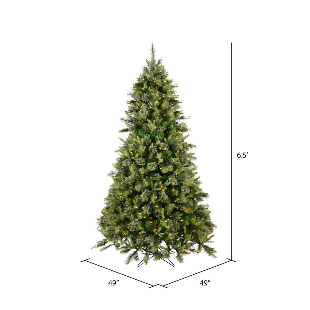 6.5ft. Pre-Lit Cashmere Pine Artificial Christmas Tree, White LED Lights