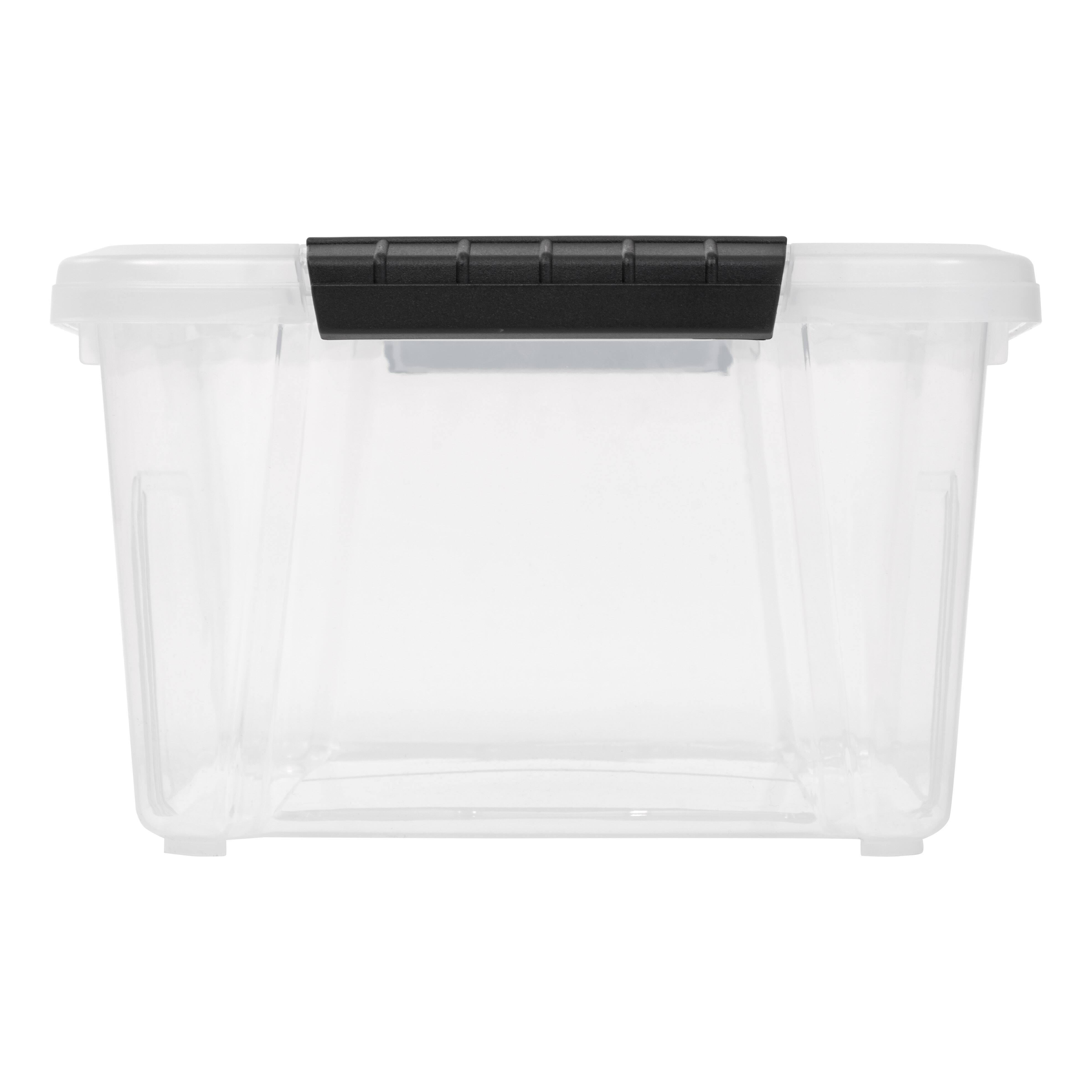 IRIS® 13.5qt. Buckled Clear Boxes with Clear Buckle Lids, 6ct.
