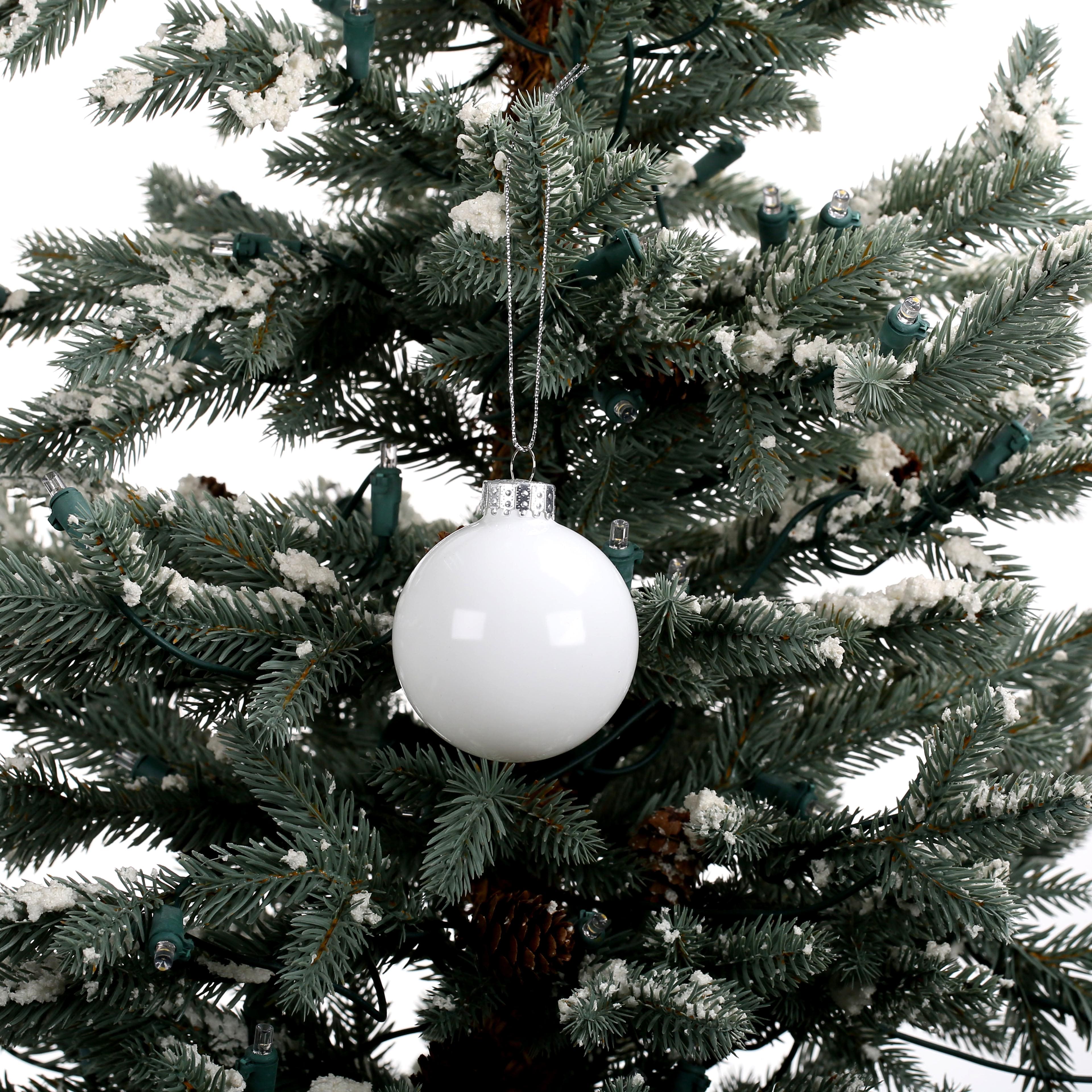 8 Pack 2.5&#x22; Shiny Glass Ball Ornaments by Ashland&#xAE;