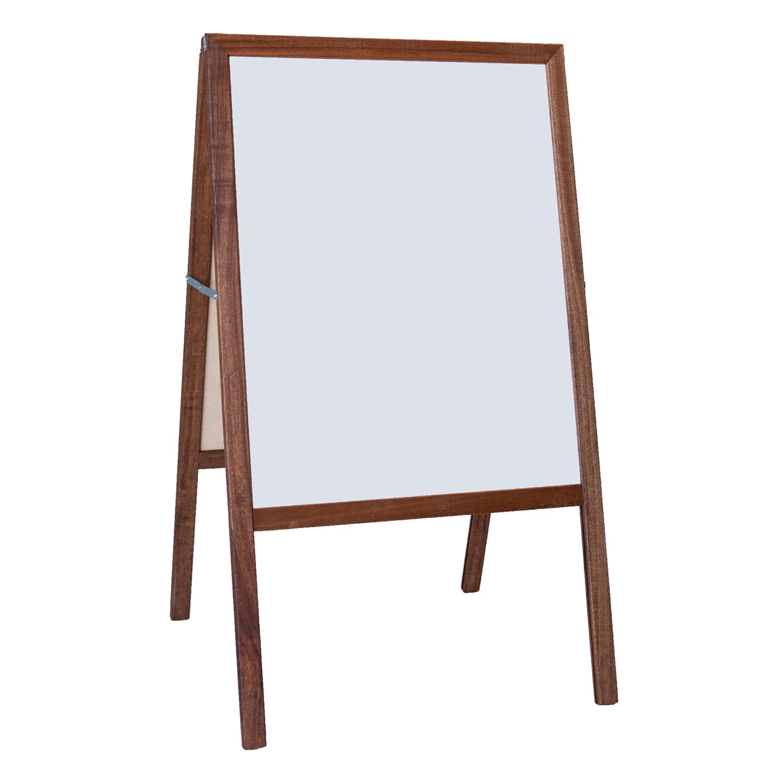 Flipside 42&#x22; x 24&#x22; Stained Marquee Easel with White Dry Erase Board &#x26; Black Chalkboard