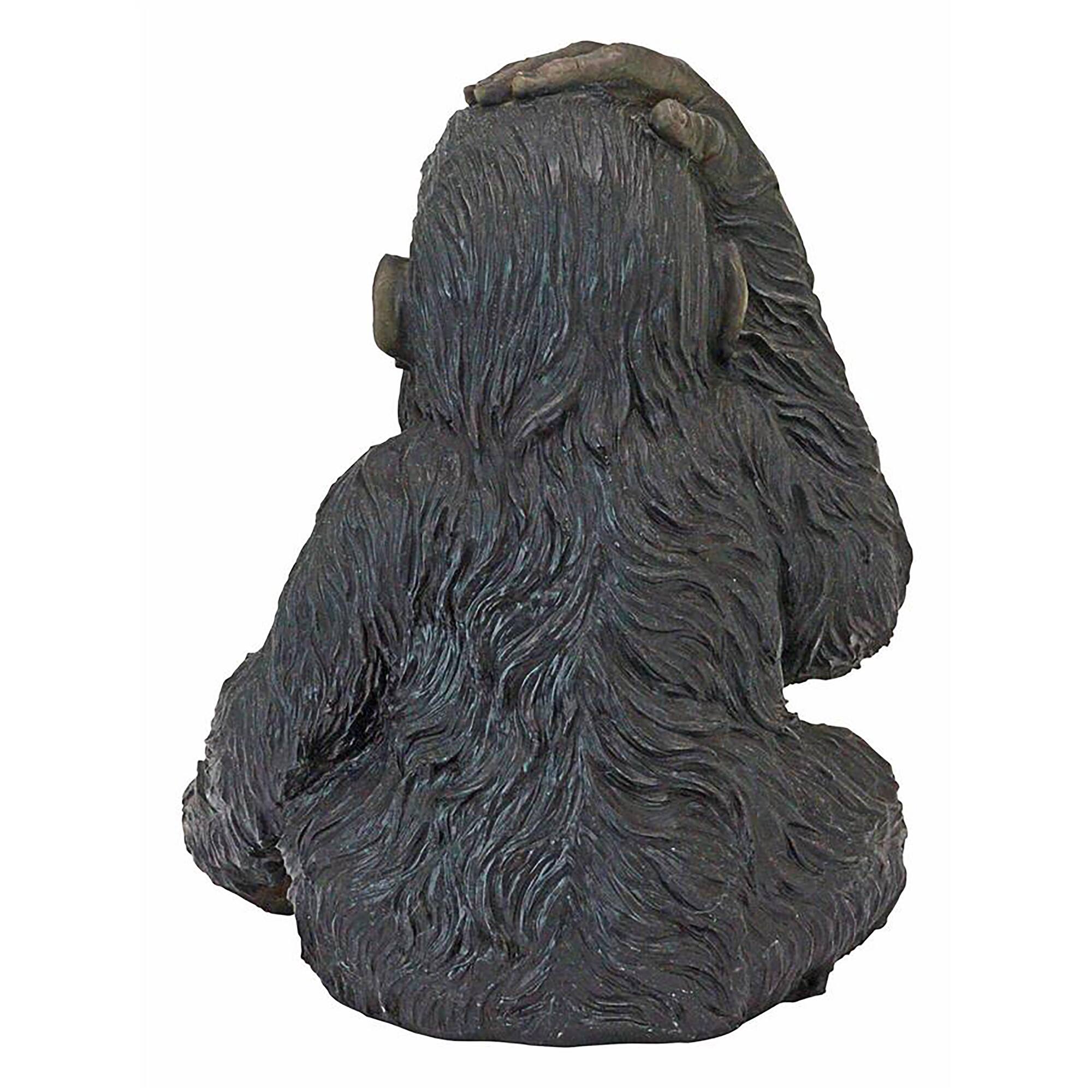 Design Toscano 13&#x22; Curly the Chimpanzee of the Jungle Funny Monkey Statue