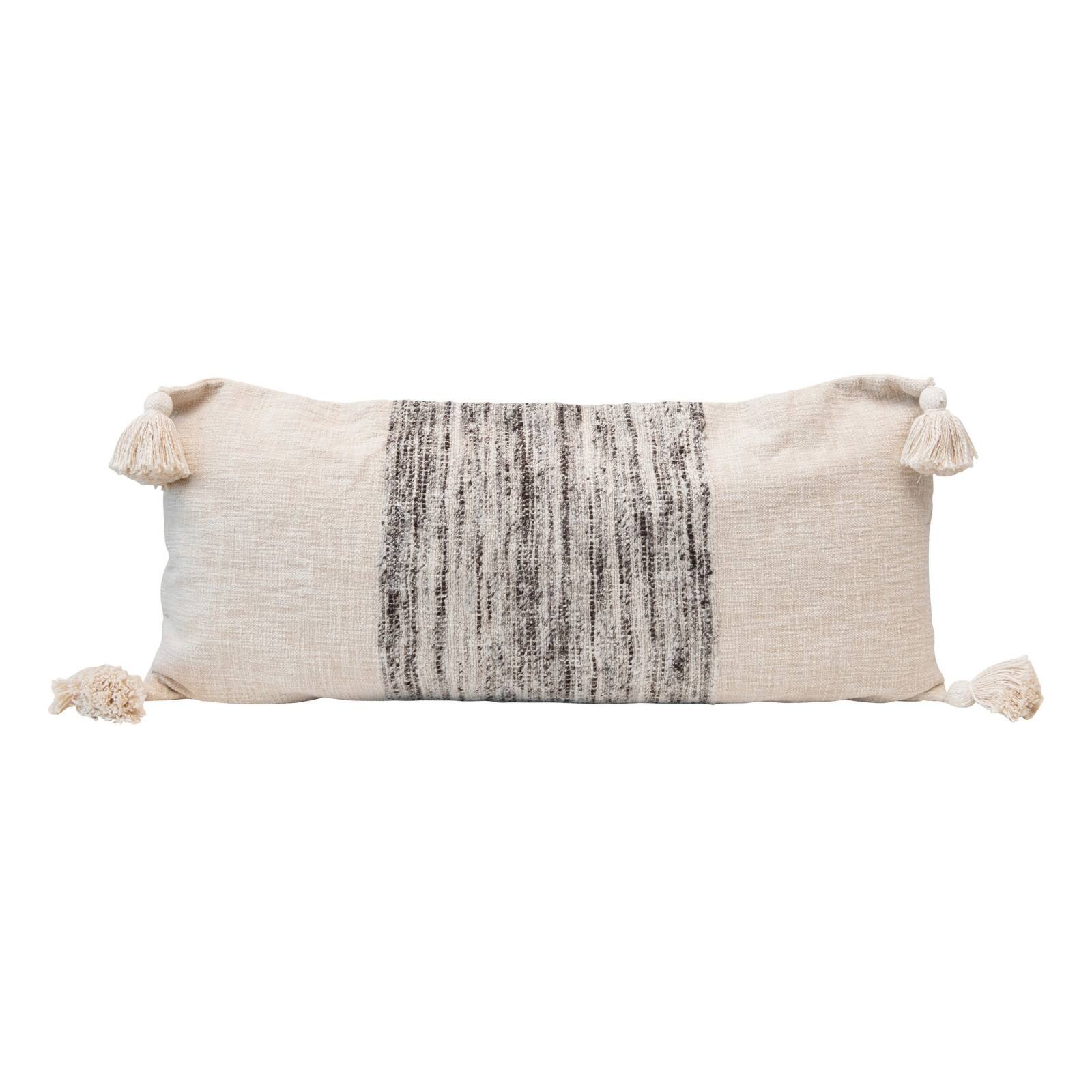 lumbar pillow with tassels