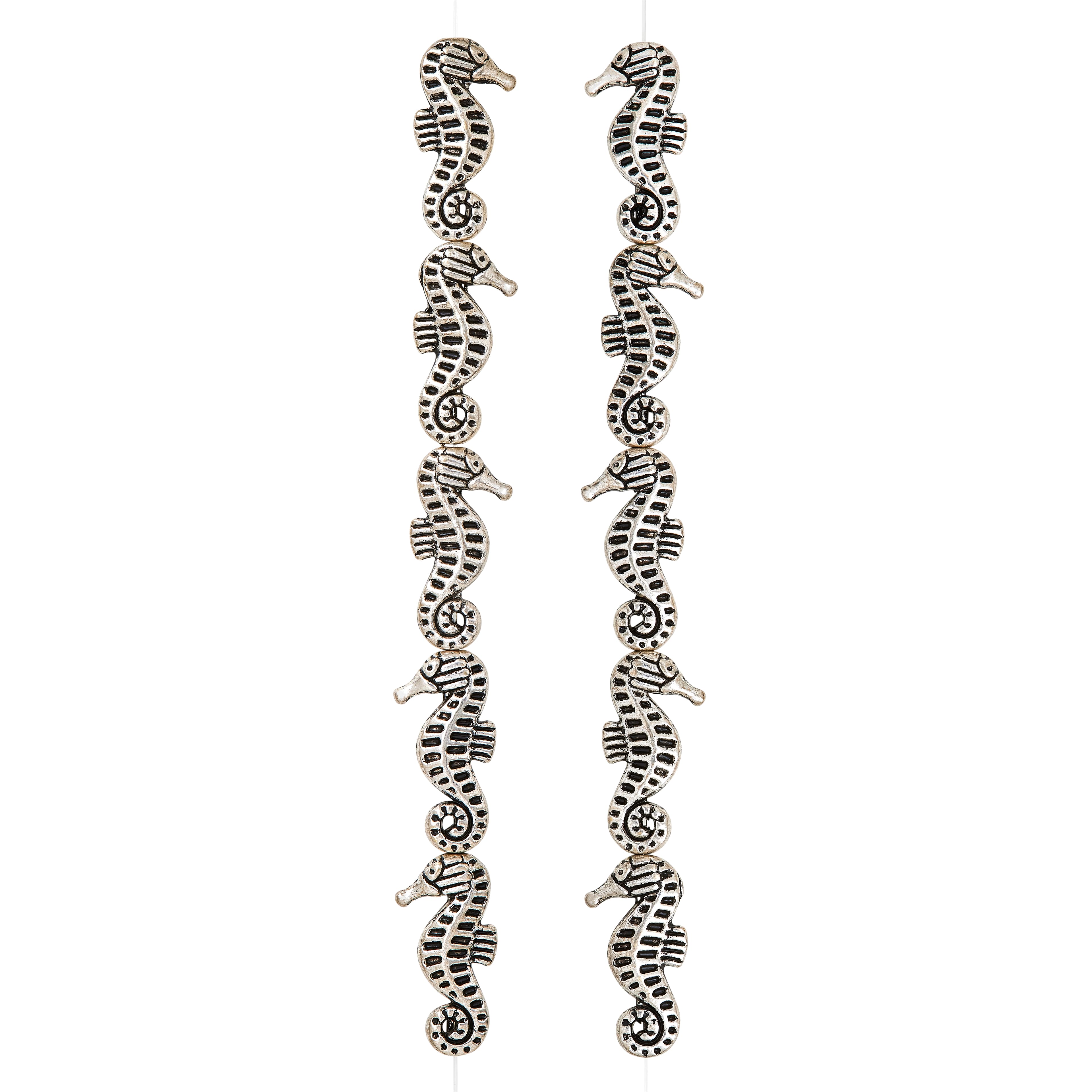 Antique Silver Seahorse Metal Beads, 21mm by Bead Landing&#x2122;