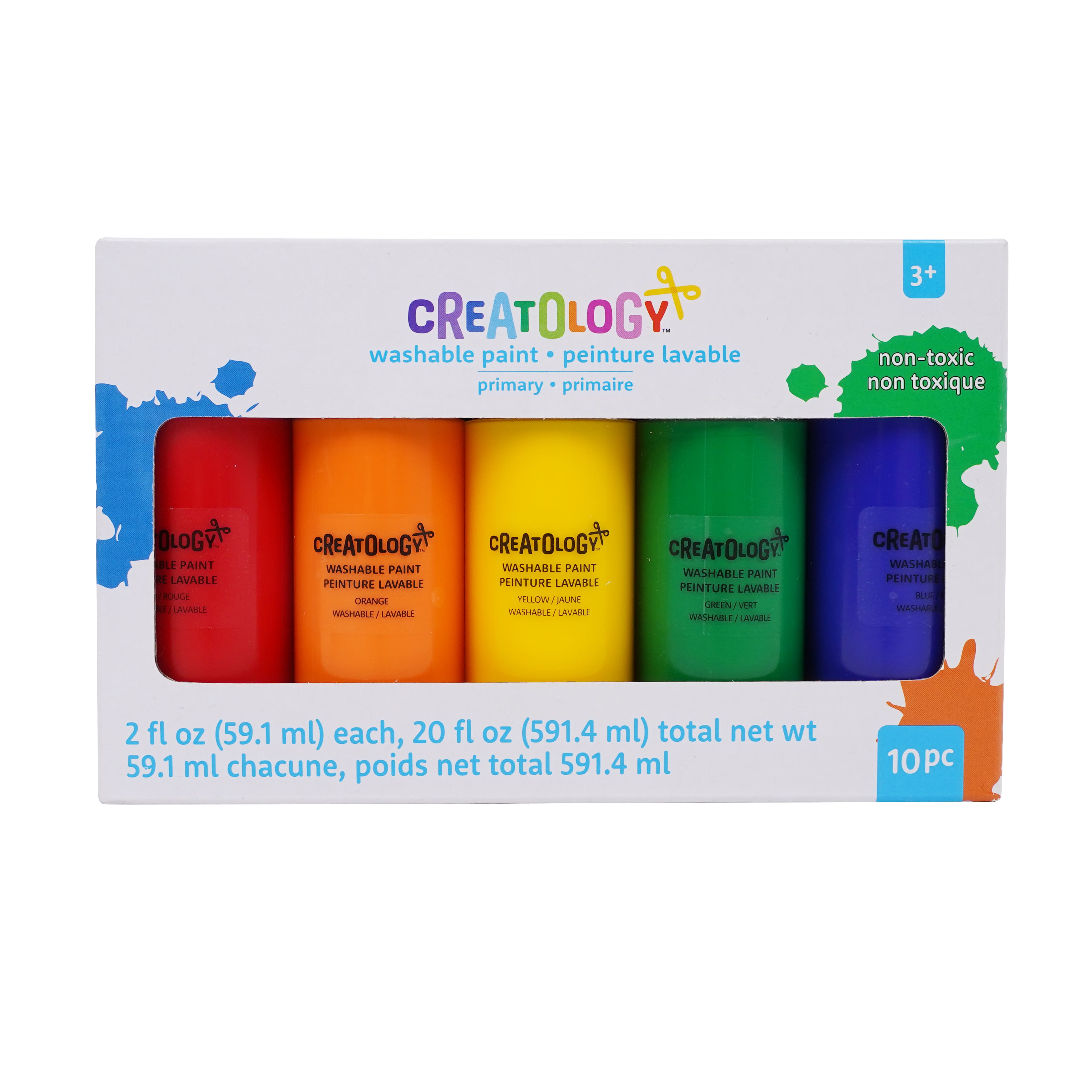 12 Packs: 10 ct. (120 total) Primary Colors Washable Paint Set by Creatology&#x2122;