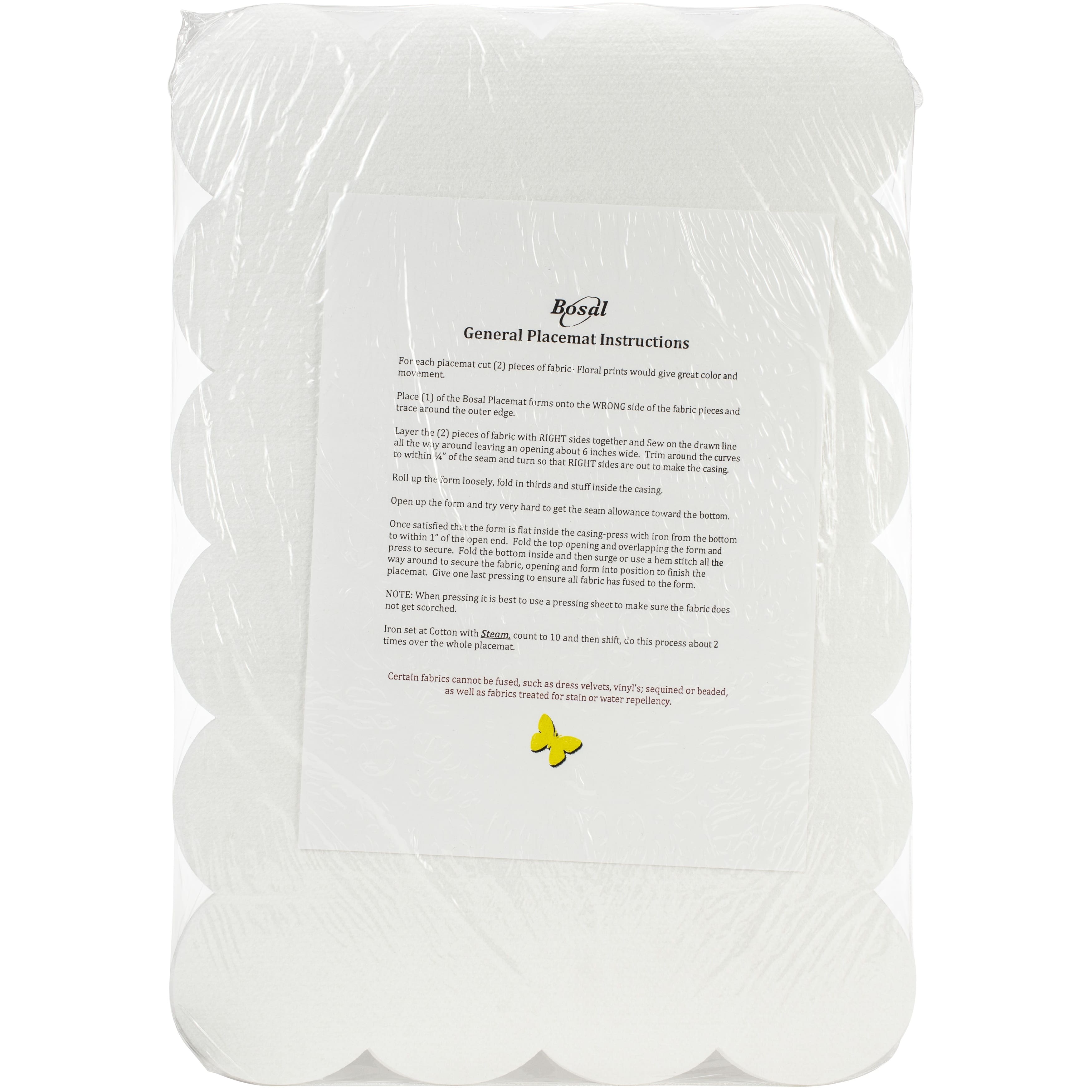 Bosal Craf-Tex Double-Sided Fusible Placemat Craft Pack, 12.5" x 18.25"