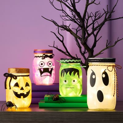 Halloween Mason Jar Lanterns | Projects | Michaels