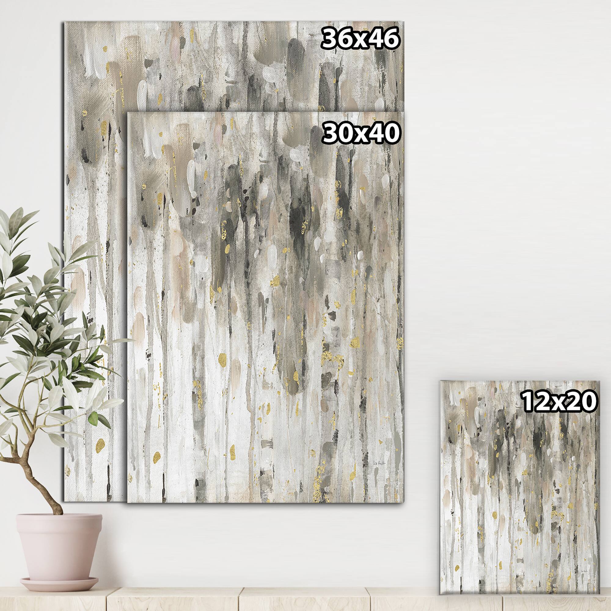 Designart - The Modern Grey Forest IV - Farmhouse Premium Canvas Wall Art