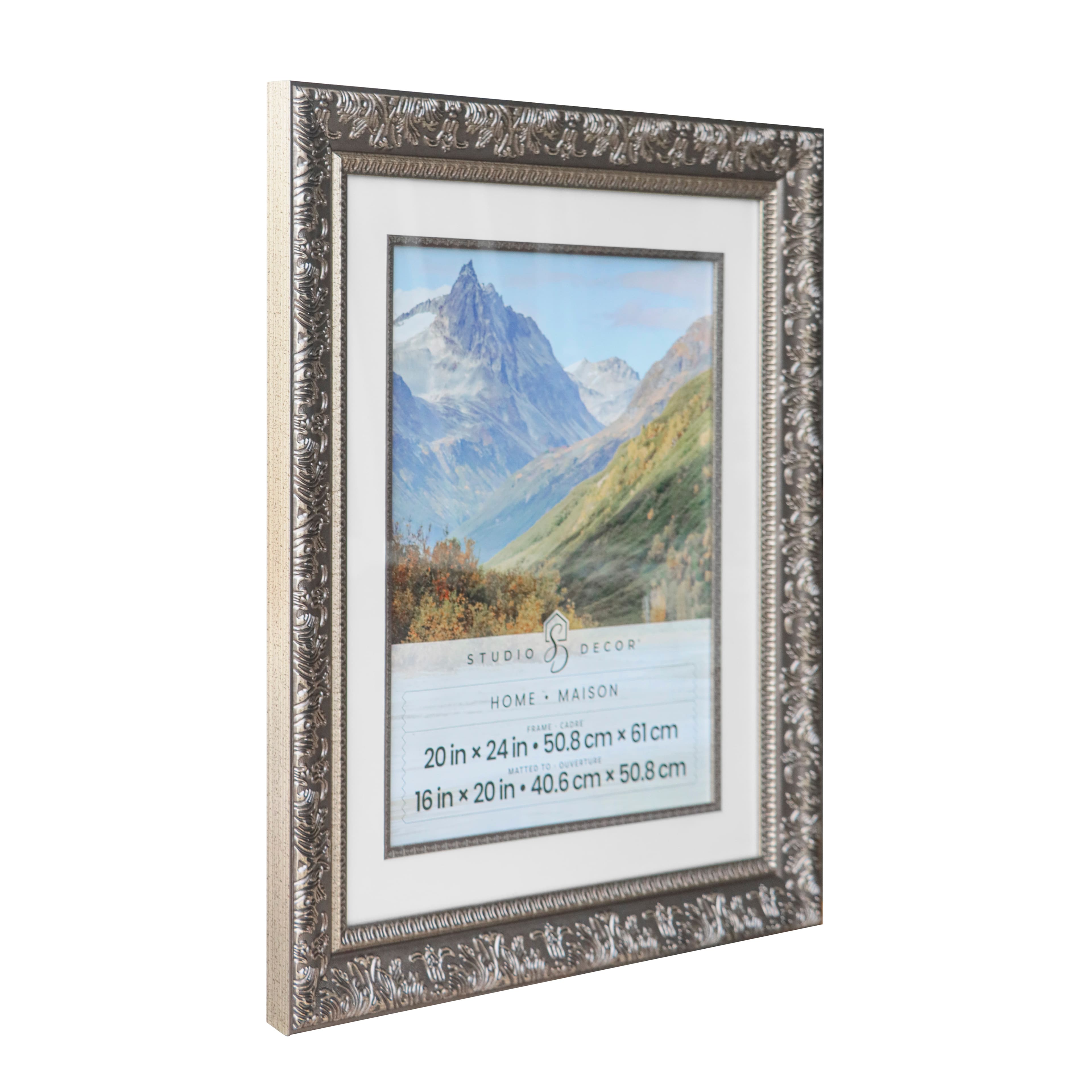 6 Pack: Home 16" x 20" Silver Floral Frame with Mat by Studio Décor®