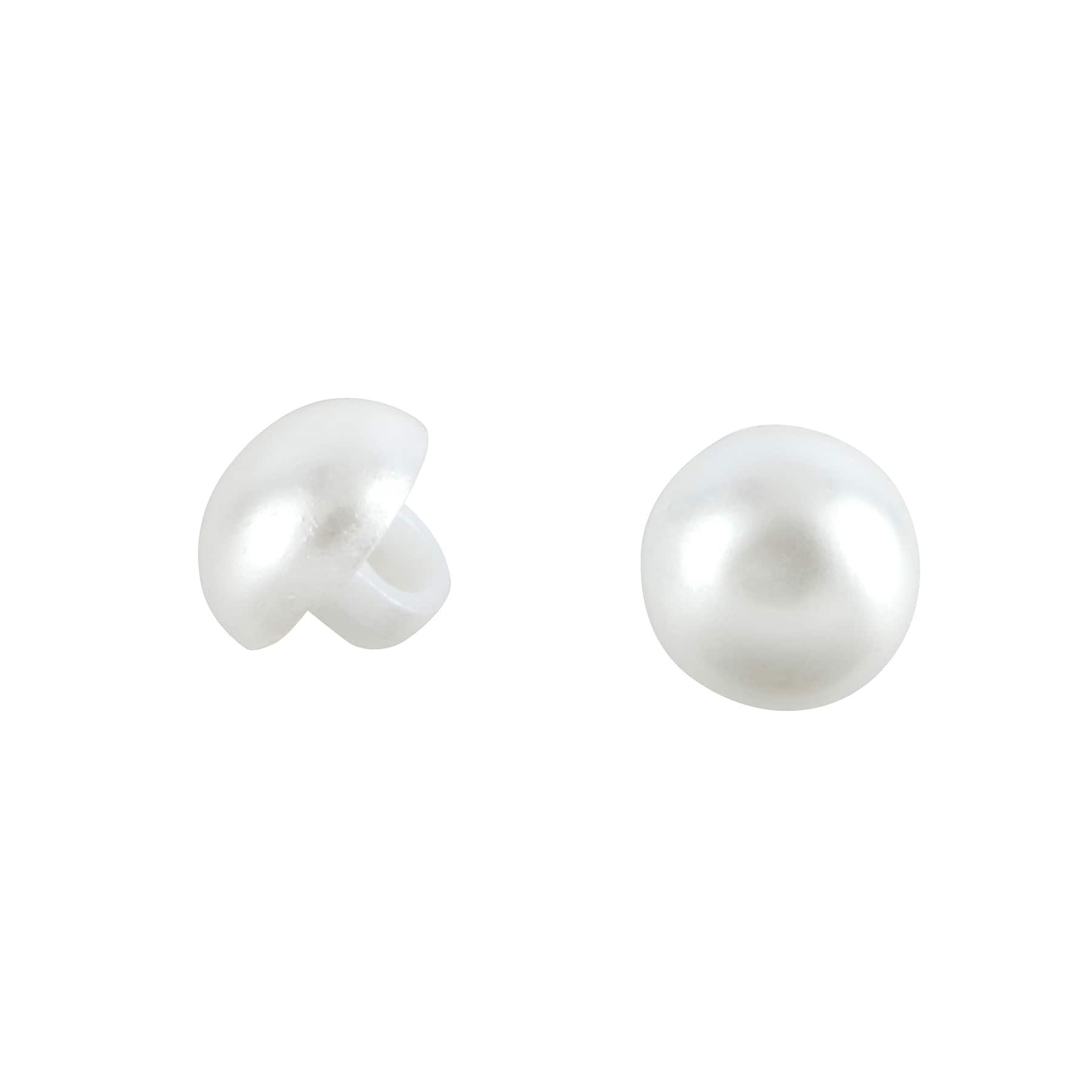 3/8&#x22; Faux Pearl Buttons, 4ct. by Loops &#x26; Threads&#xAE;