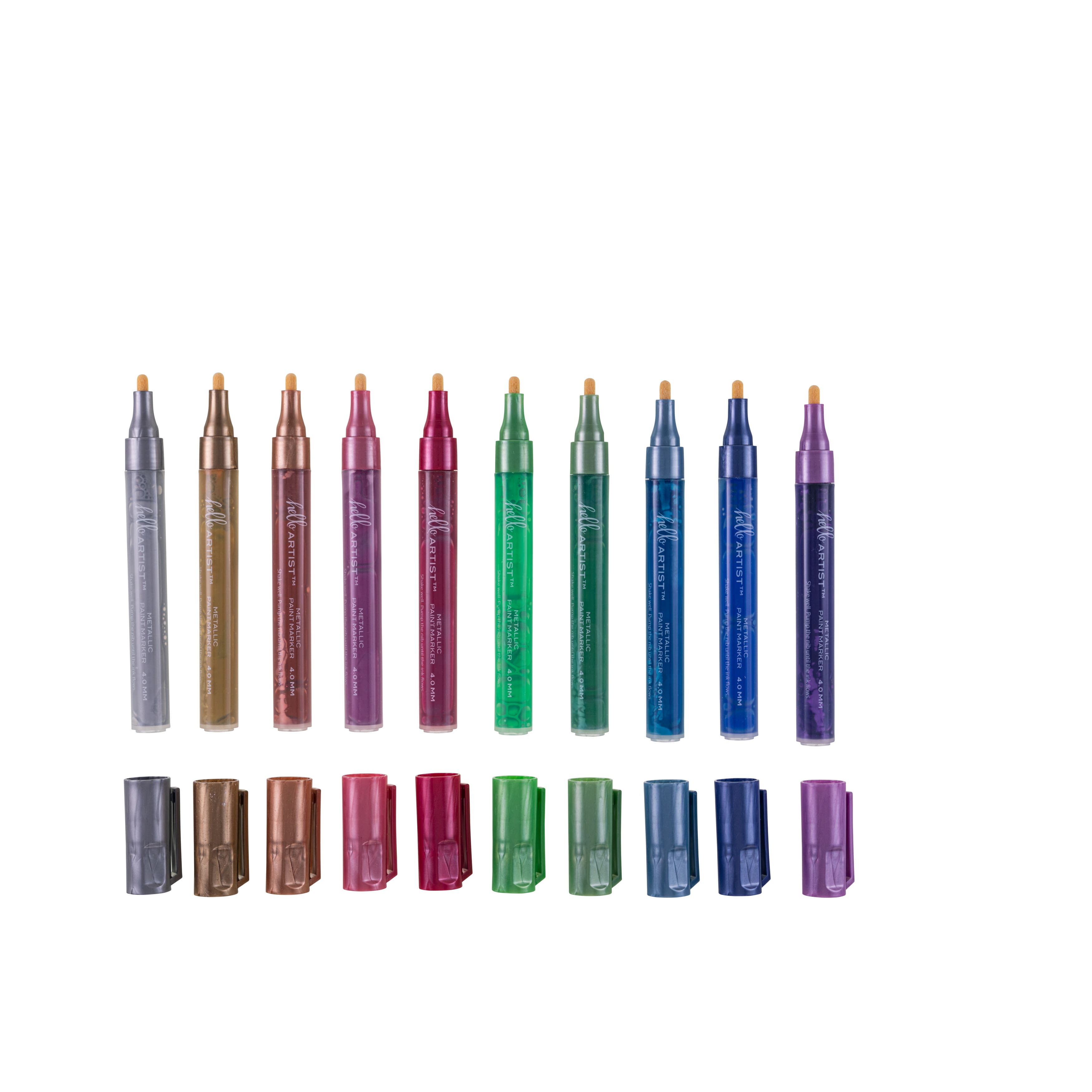 Hello, Artist!™ 10-Color Metallic Paint Markers Set