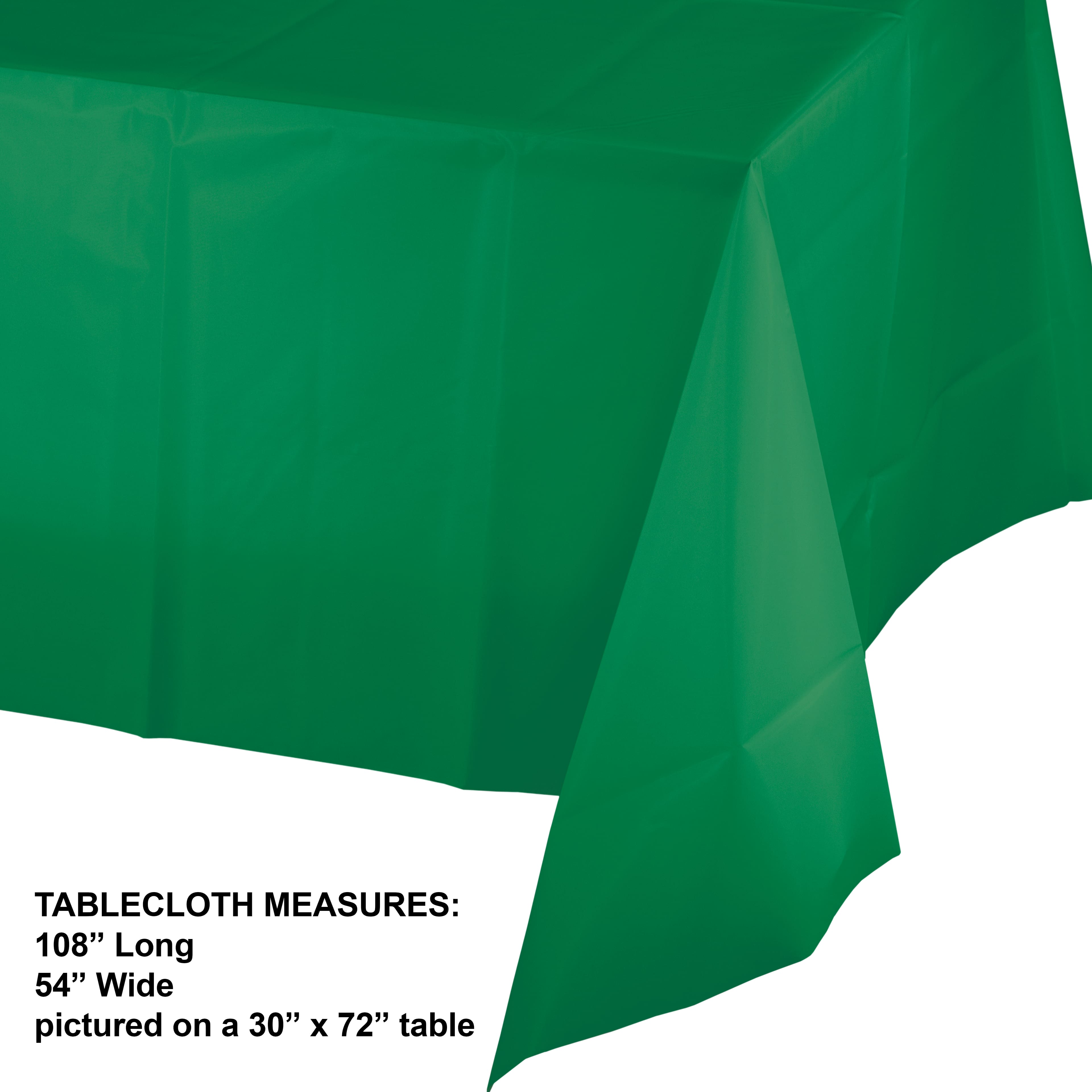 Hoffmaster 54&#x22; x 108&#x22; Plastic Tablecloth