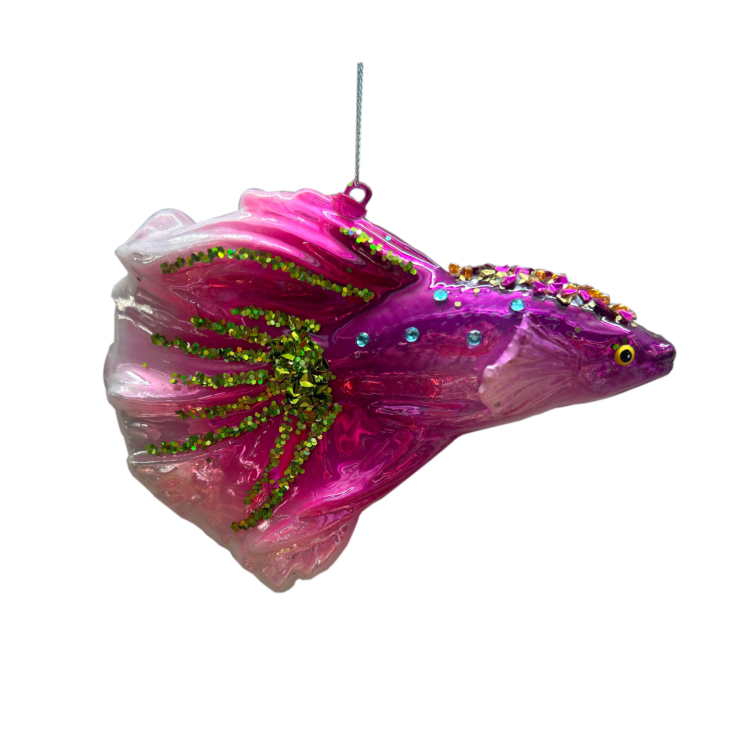 5&#x22; Pink Fish Glass Ornament by Ashland&#xAE;