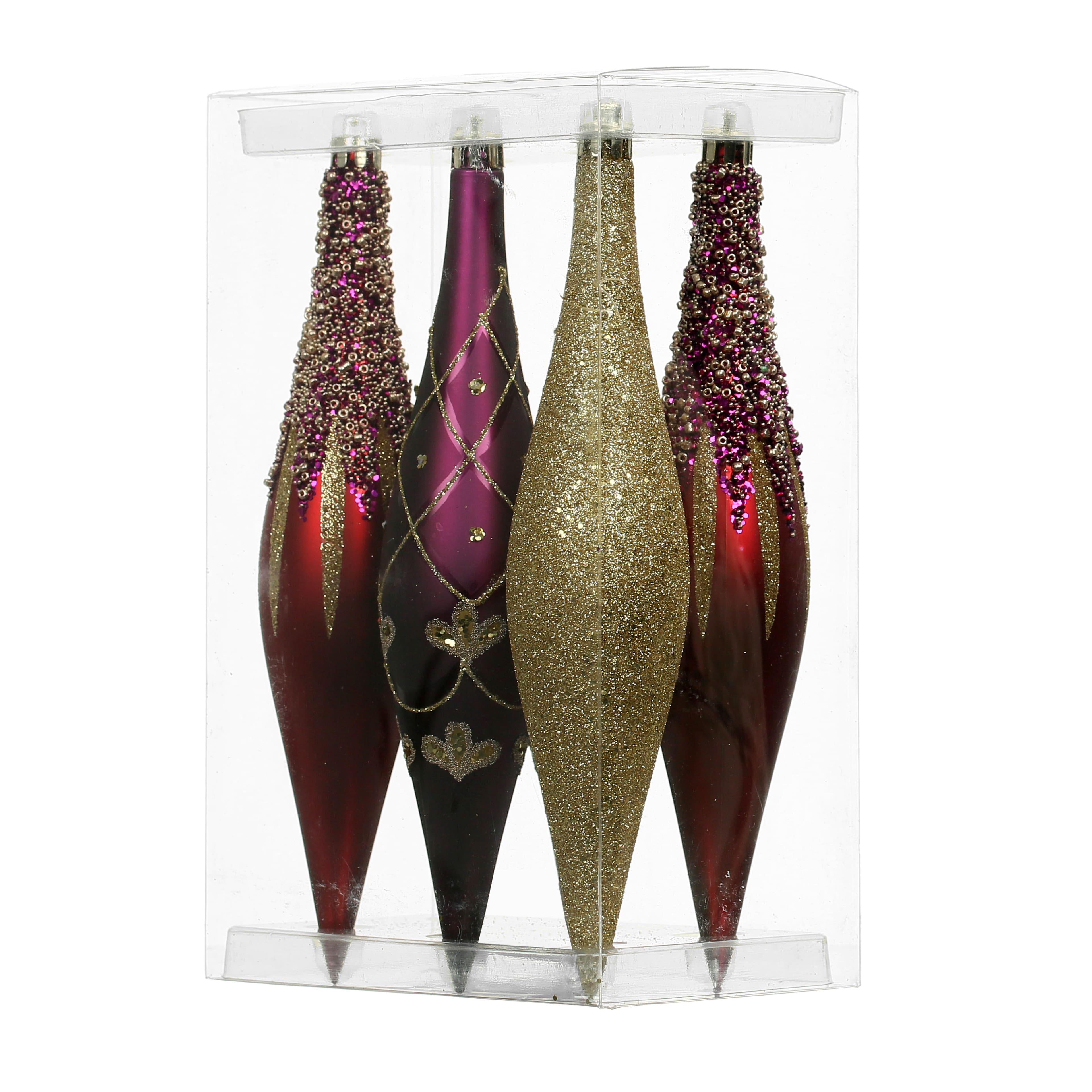 7.75&#x22; Decorated Teardrop Ornament Set by Ashland&#xAE;