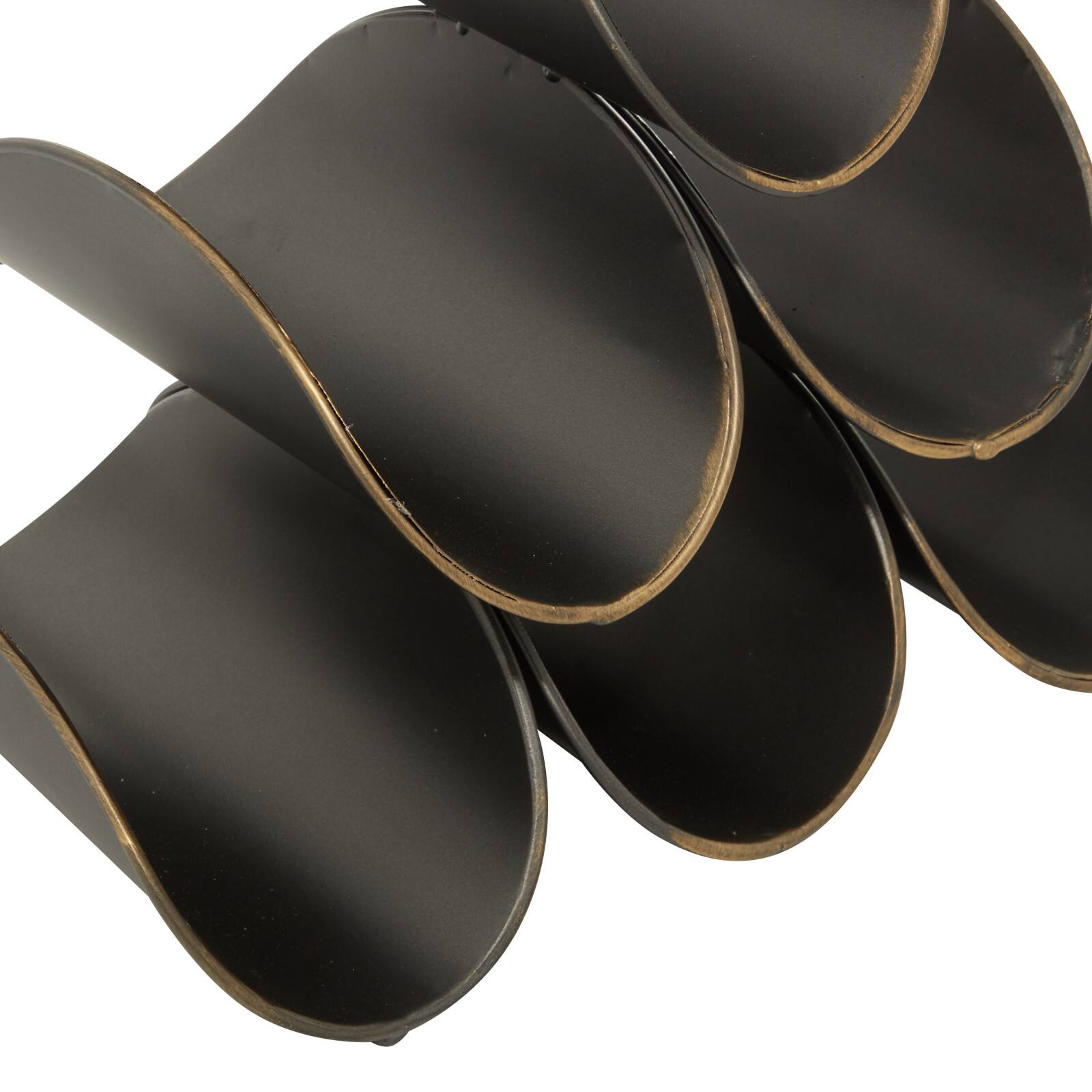 The Novogratz 15" Black Metal Industrial Wine Rack